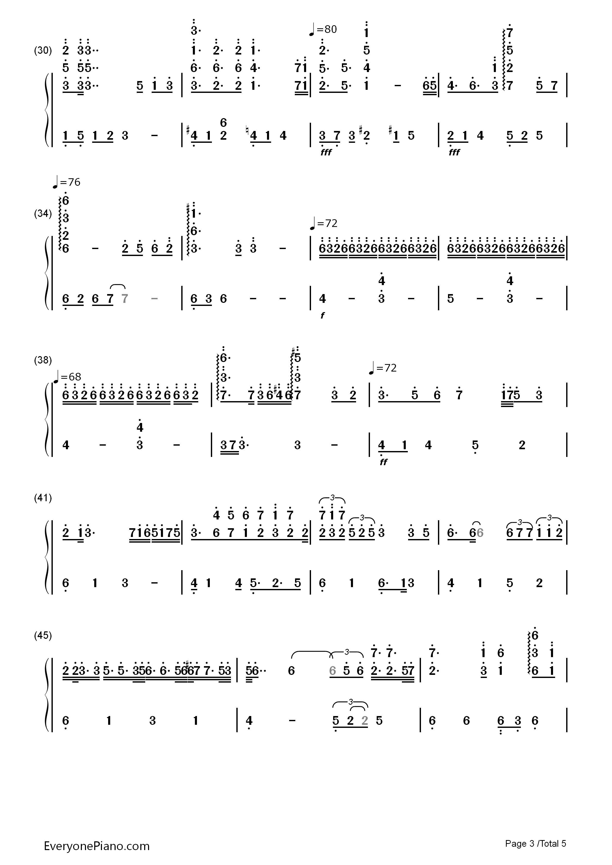 あなたを想いたい钢琴简谱_池田春菜演唱