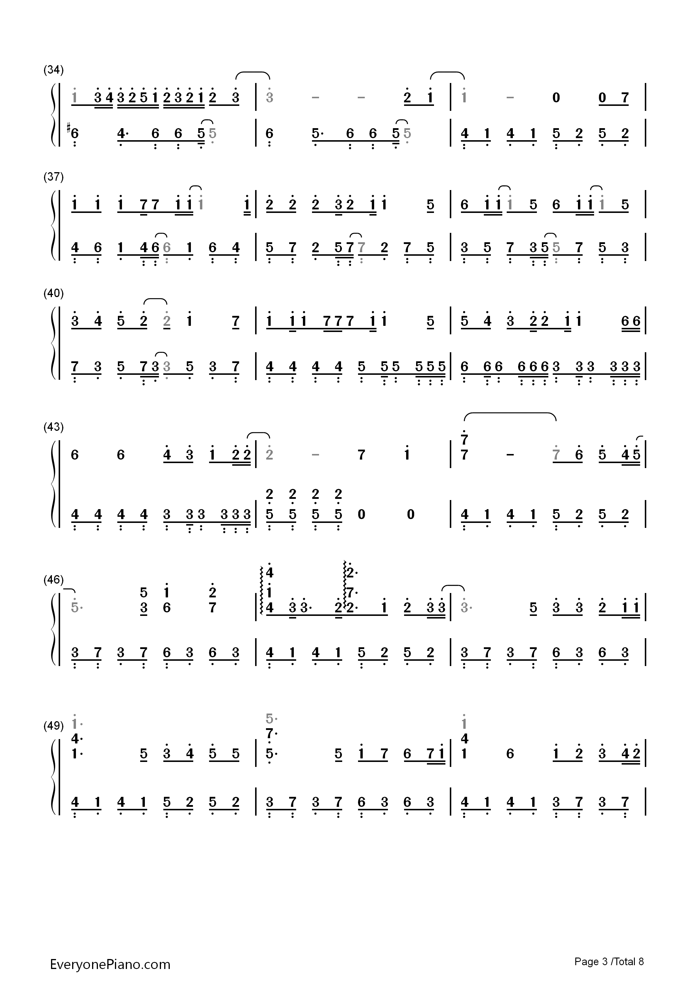 From_Y_to_Y钢琴简谱_初音ミク演唱