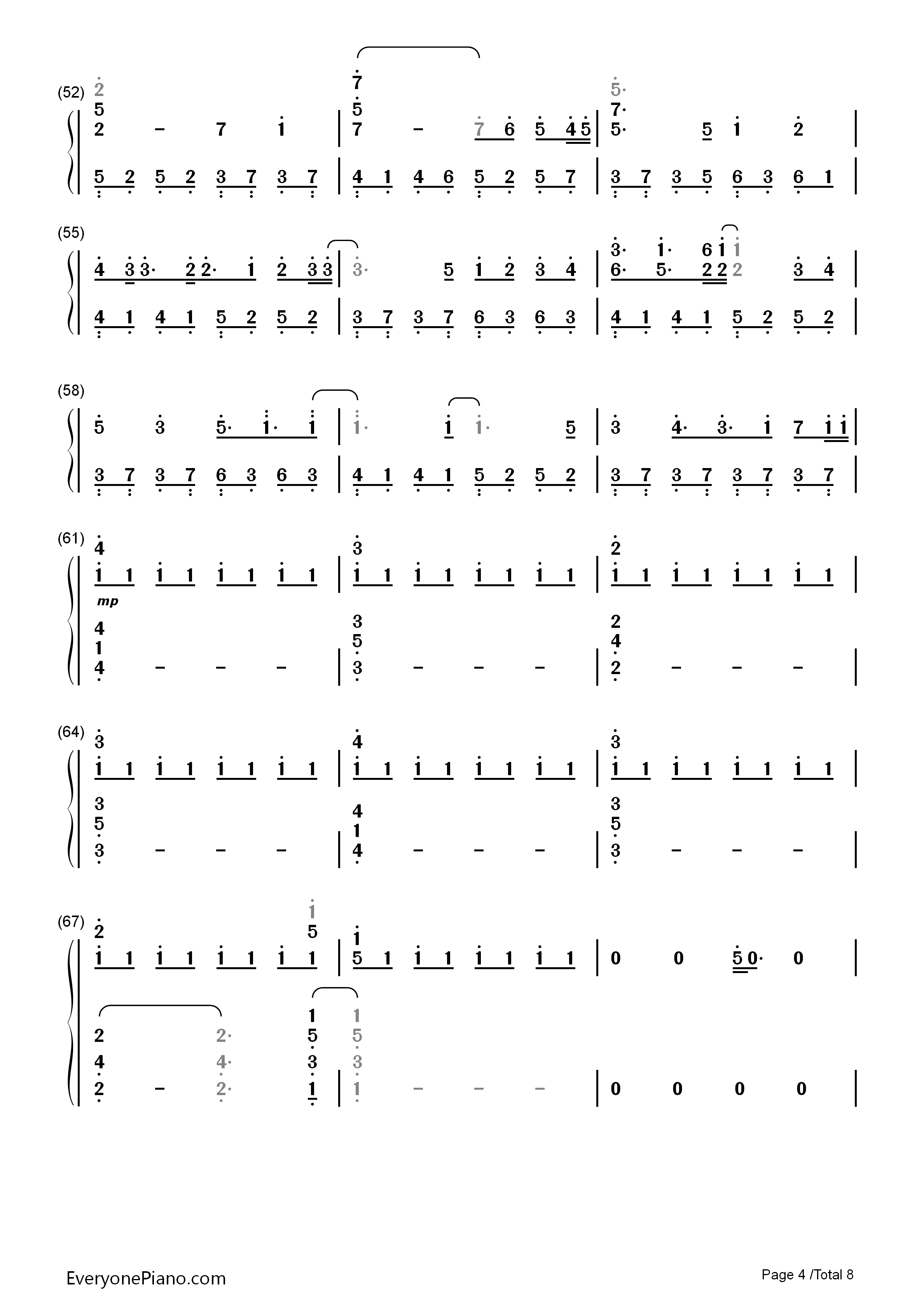 From_Y_to_Y钢琴简谱_初音ミク演唱