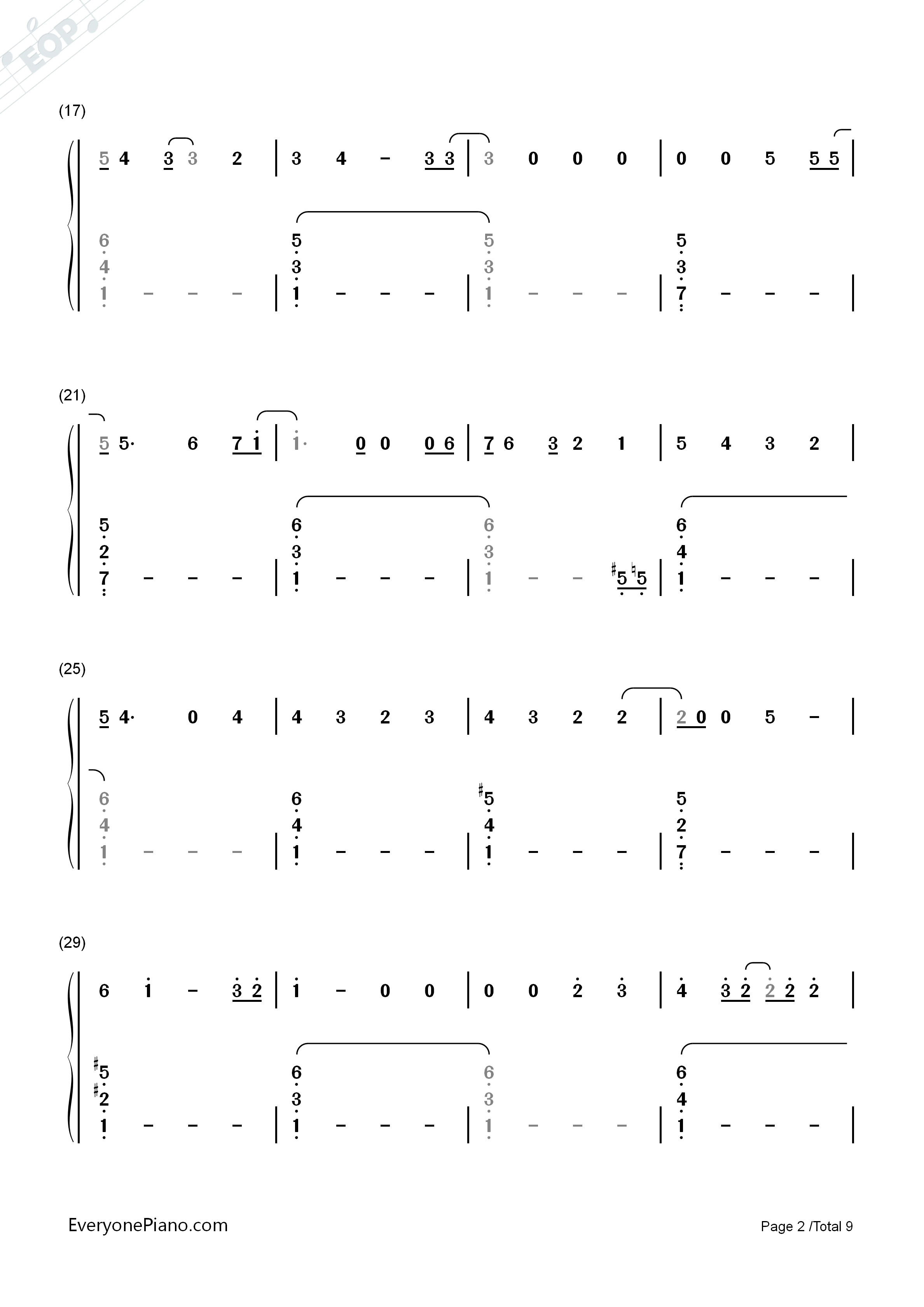 Cancer钢琴简谱_Twenty_One_Pilots演唱