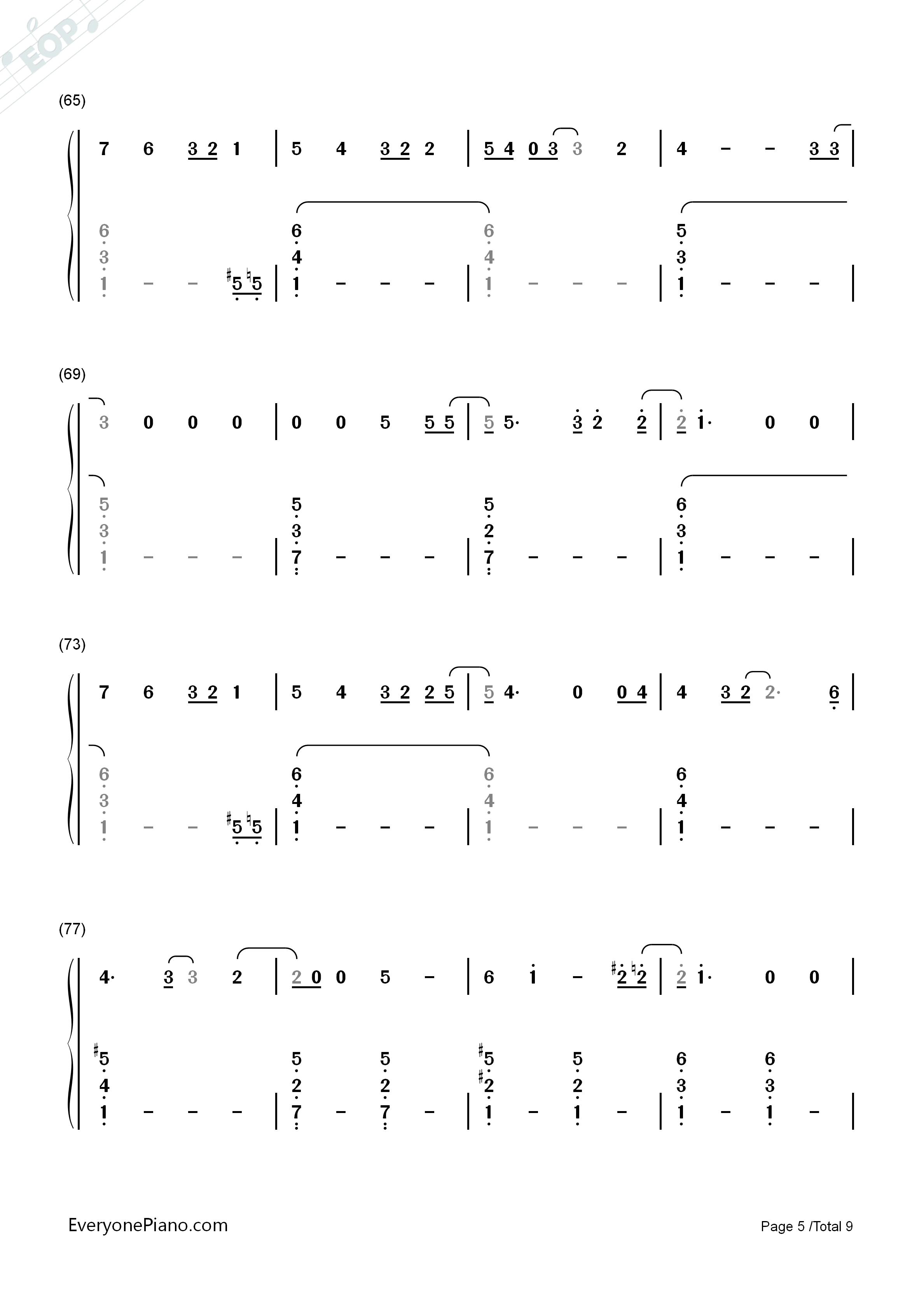 Cancer钢琴简谱_Twenty_One_Pilots演唱