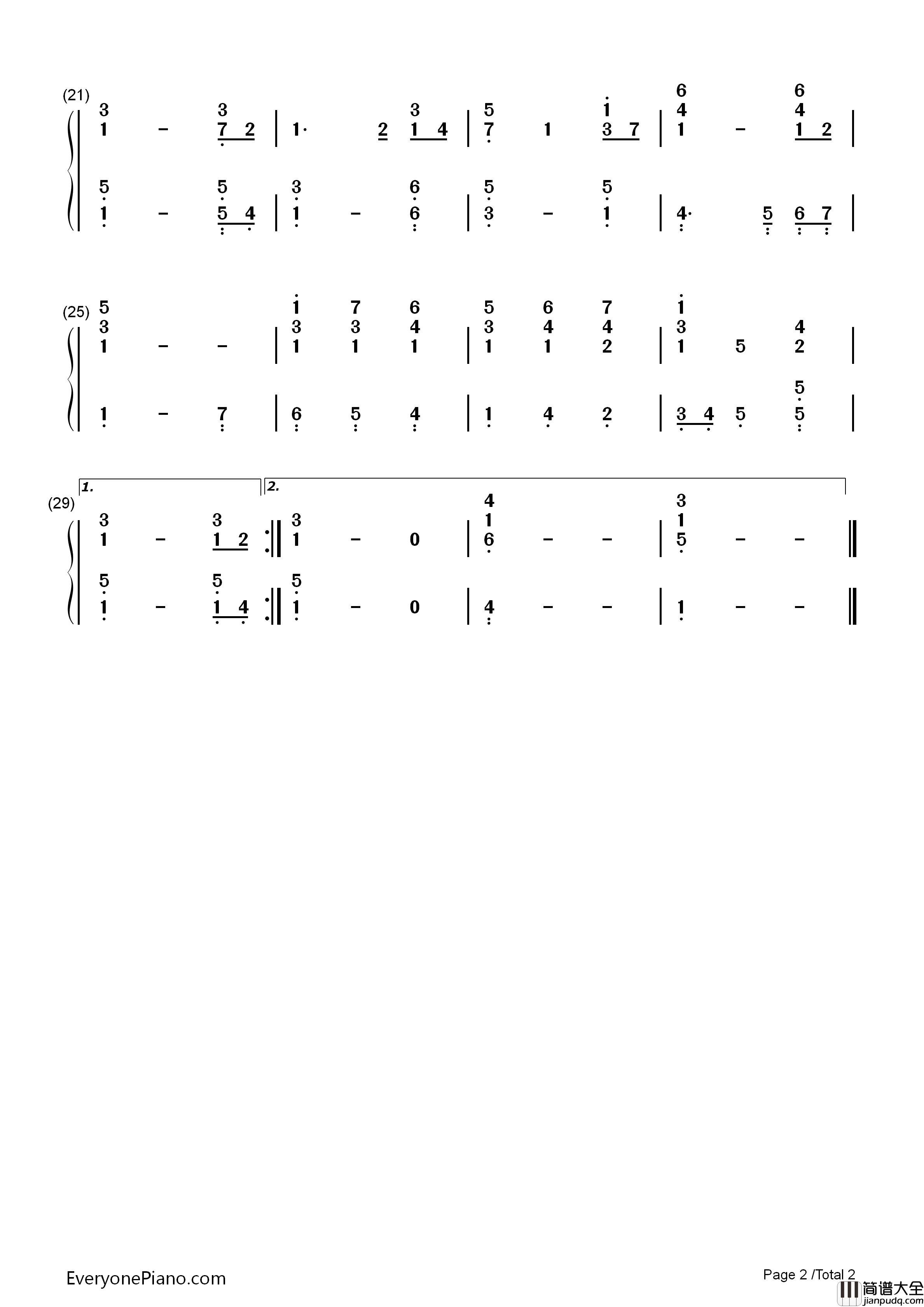 The_First_Noel钢琴简谱_John_Stainer演唱