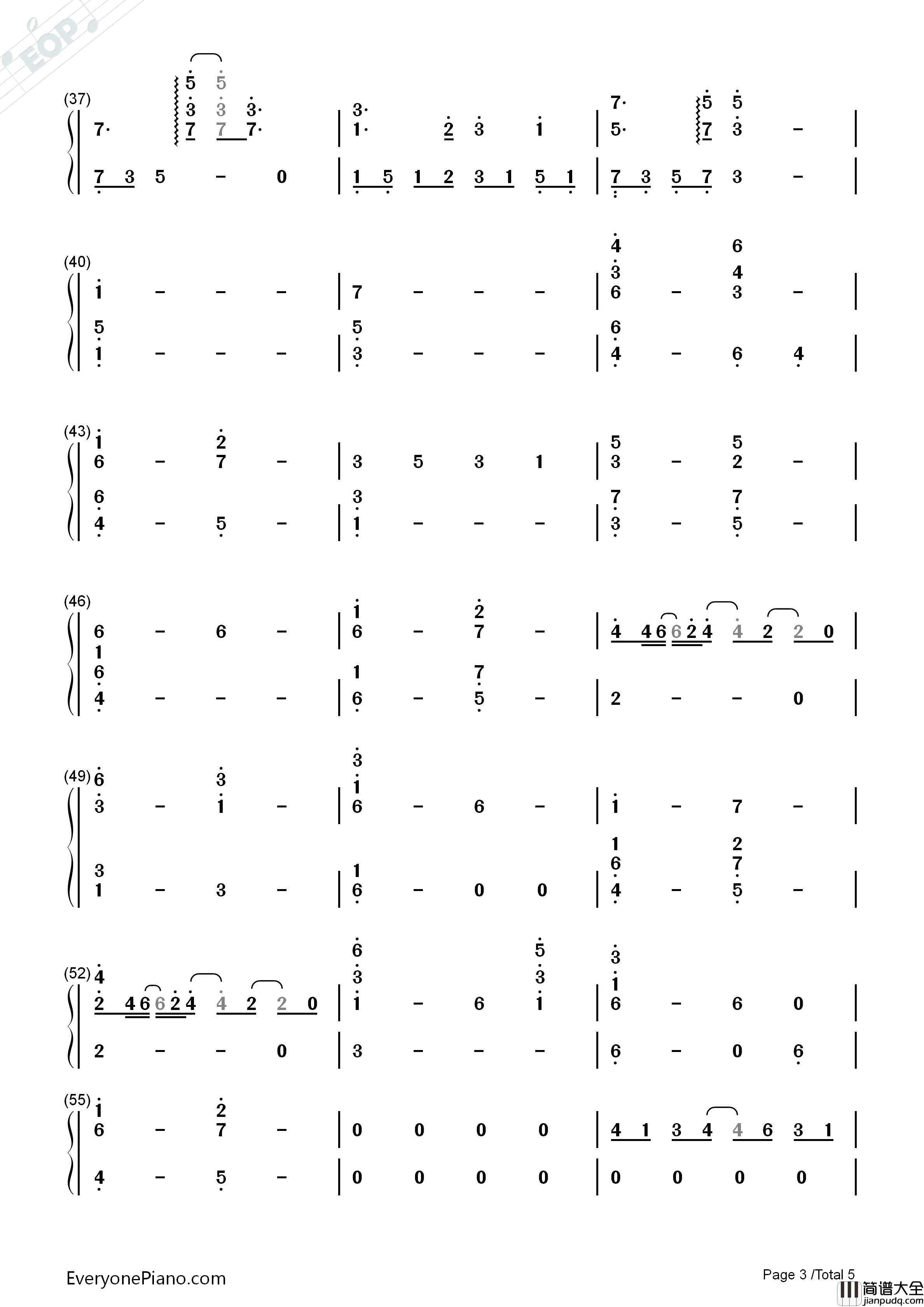 Everything's_Alright钢琴简谱_Laura_Shigihara演唱