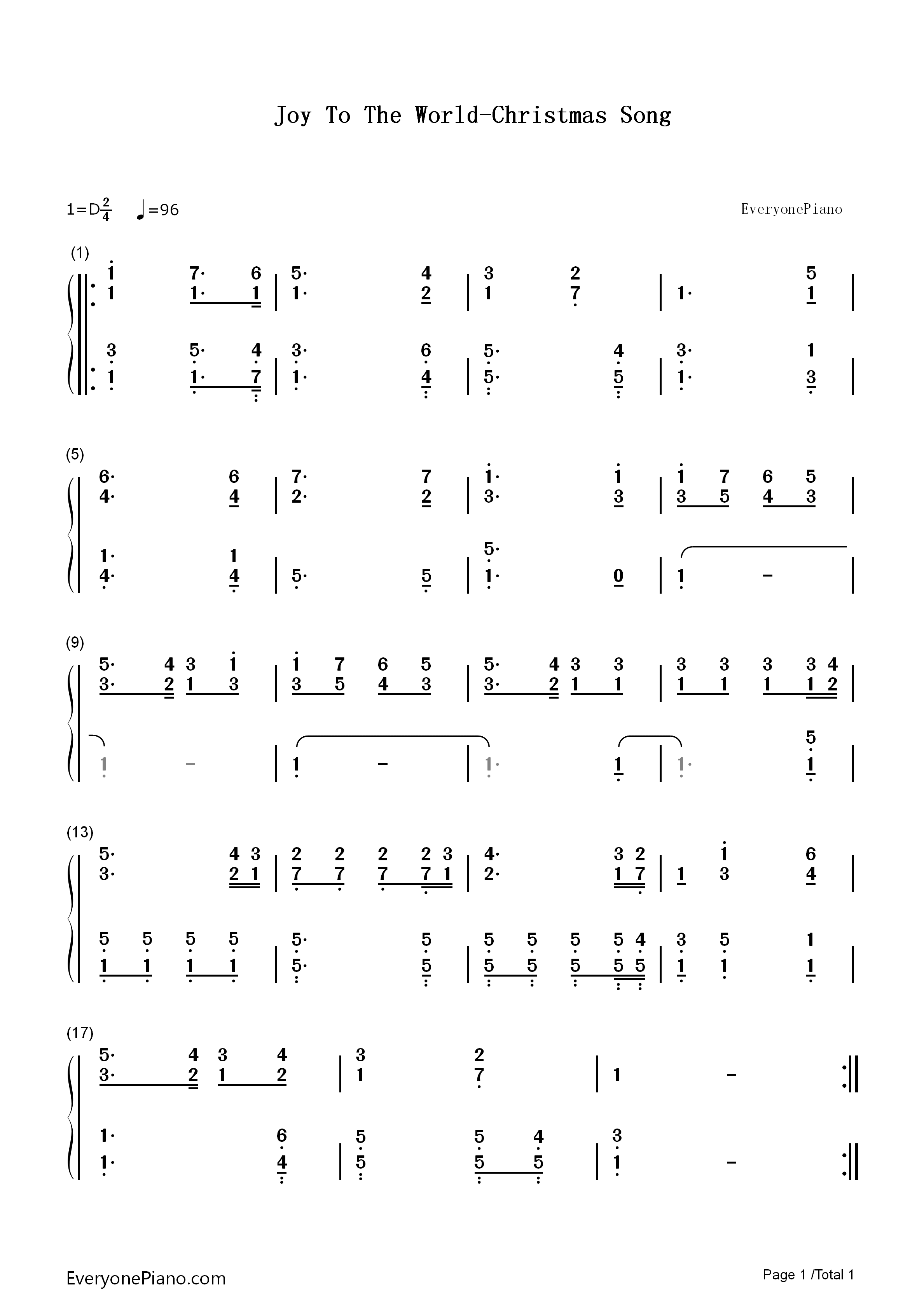 普世欢腾钢琴简谱_Faith_Hill演唱
