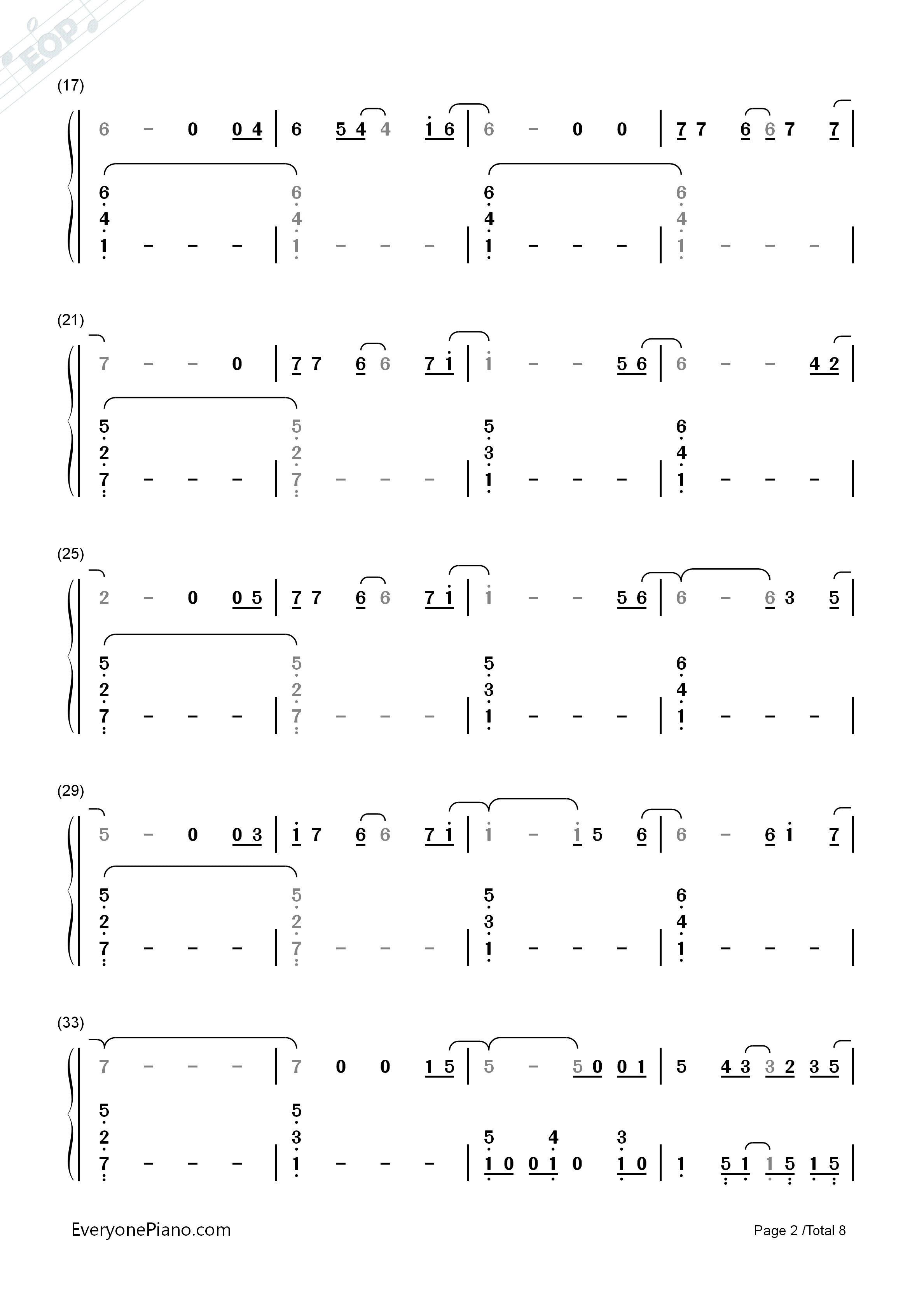 I_Remember_You钢琴简谱_Tom_Chaplin演唱