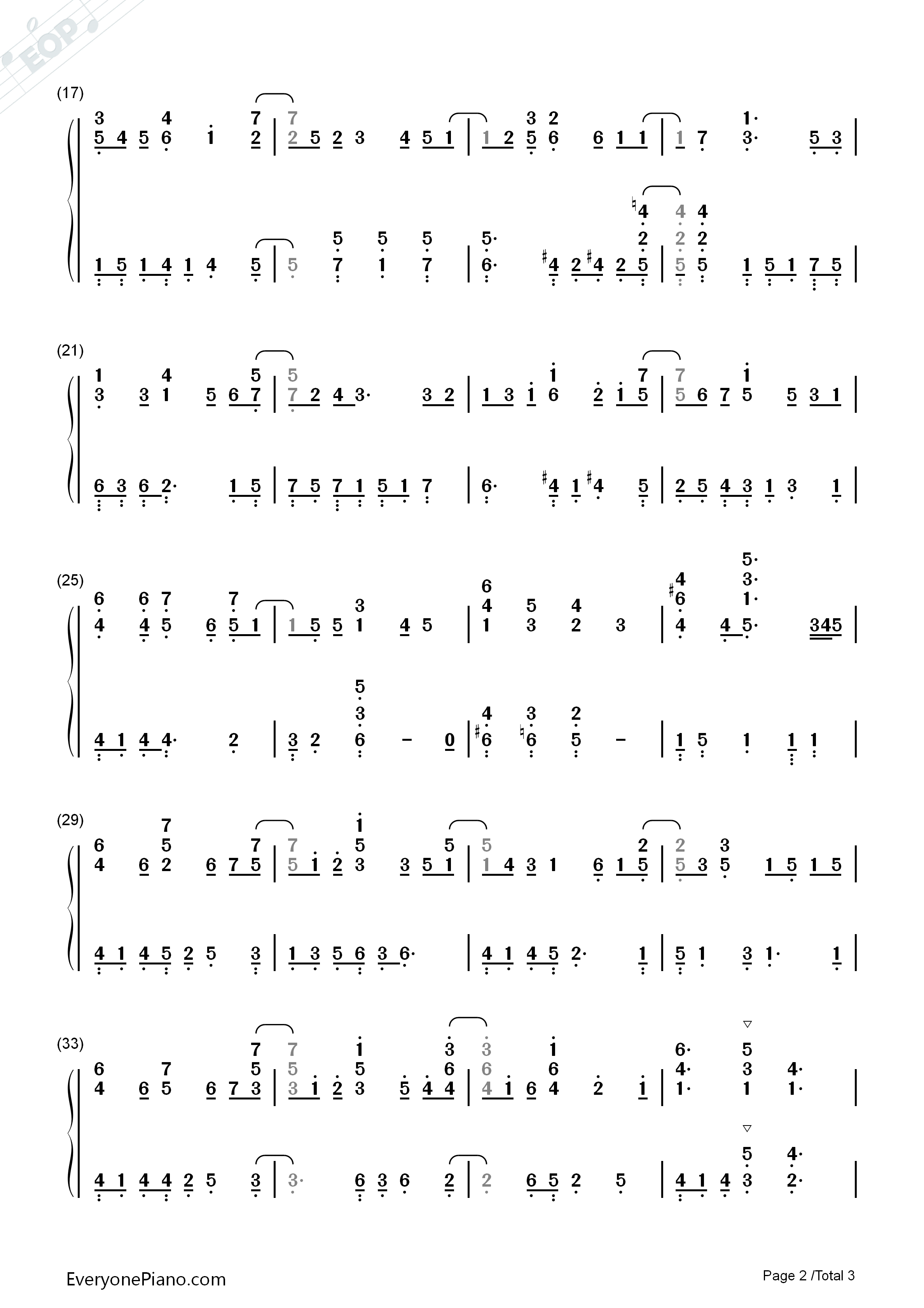 笑顔の宝物钢琴简谱_さくらむすび演唱