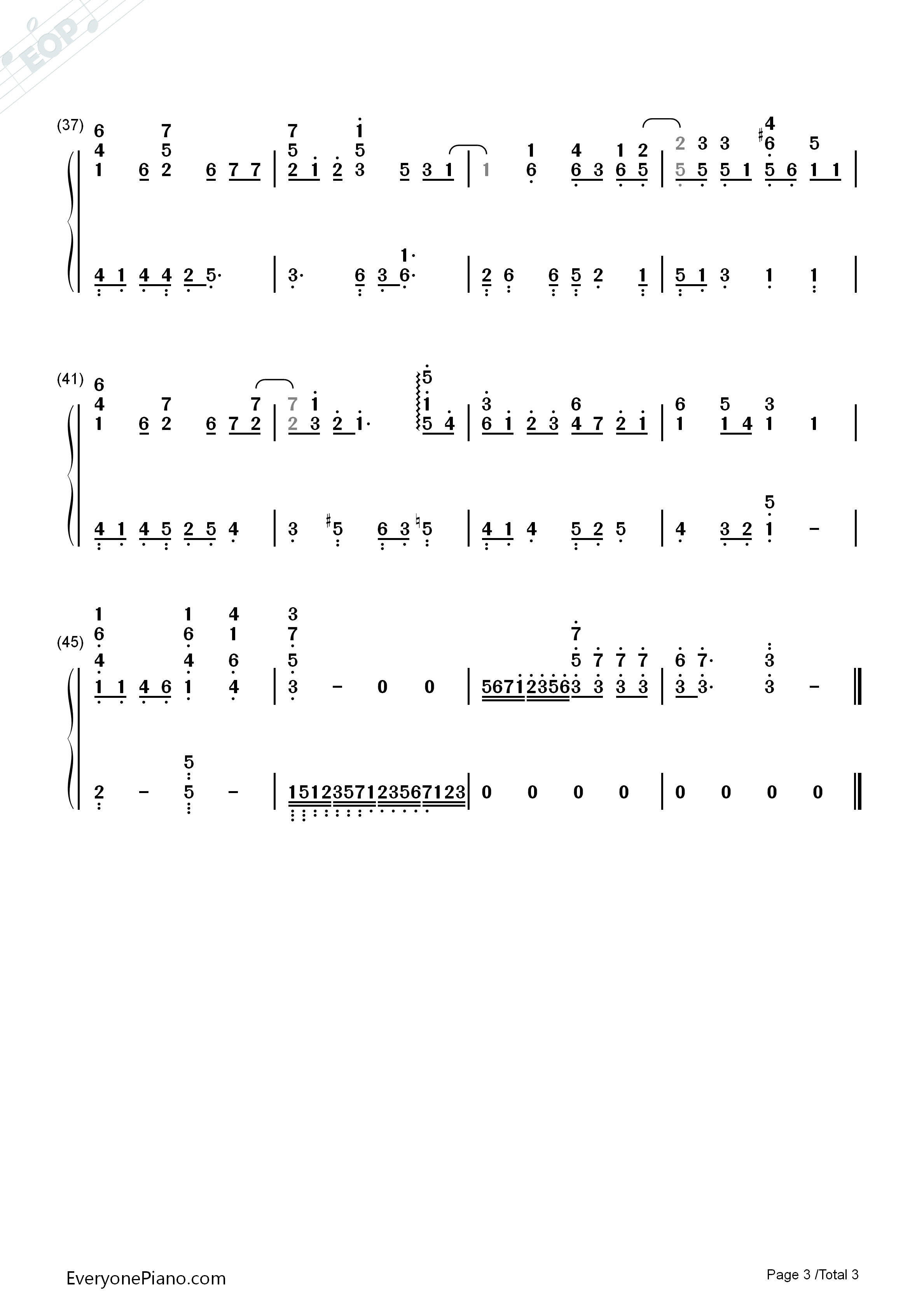 笑顔の宝物钢琴简谱_さくらむすび演唱