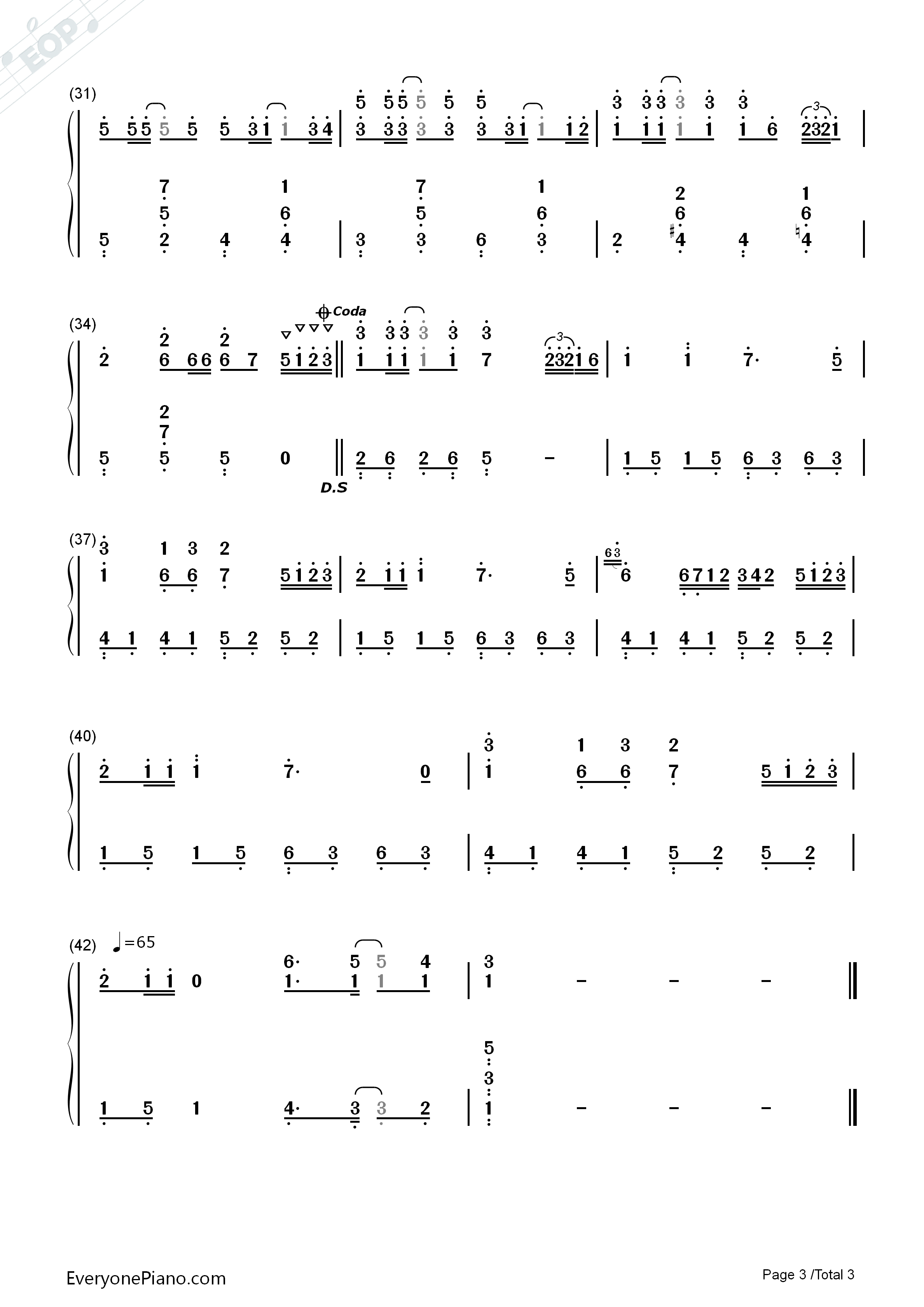 菊次郎的夏天简单版钢琴简谱_久石让_宫崎骏演唱