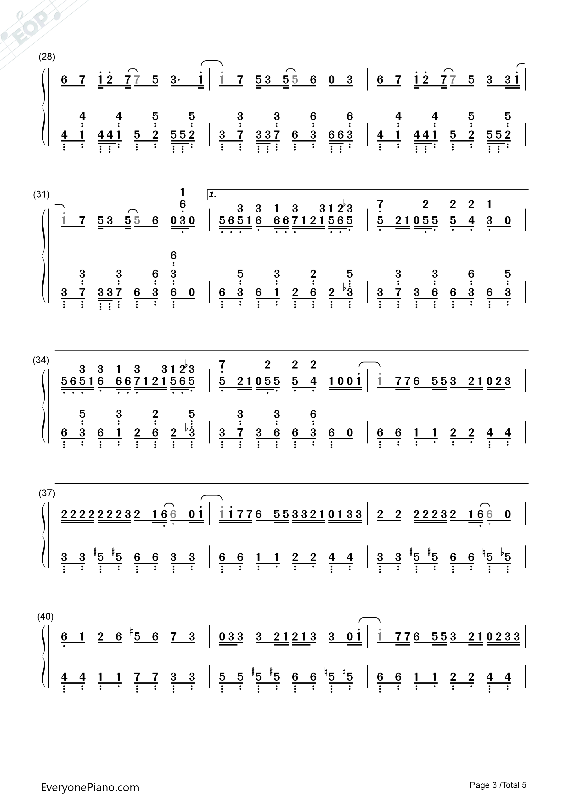 ドーナツホール钢琴简谱_GUMI演唱