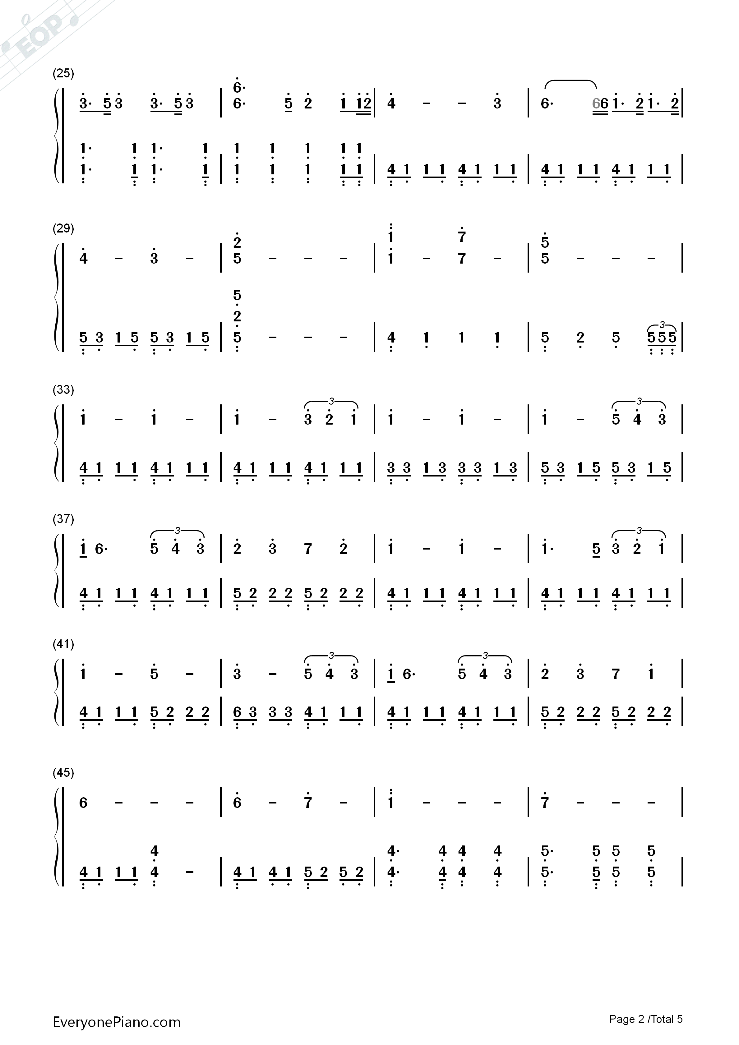 A_Thousand_Years钢琴简谱_Christina_Perri演唱