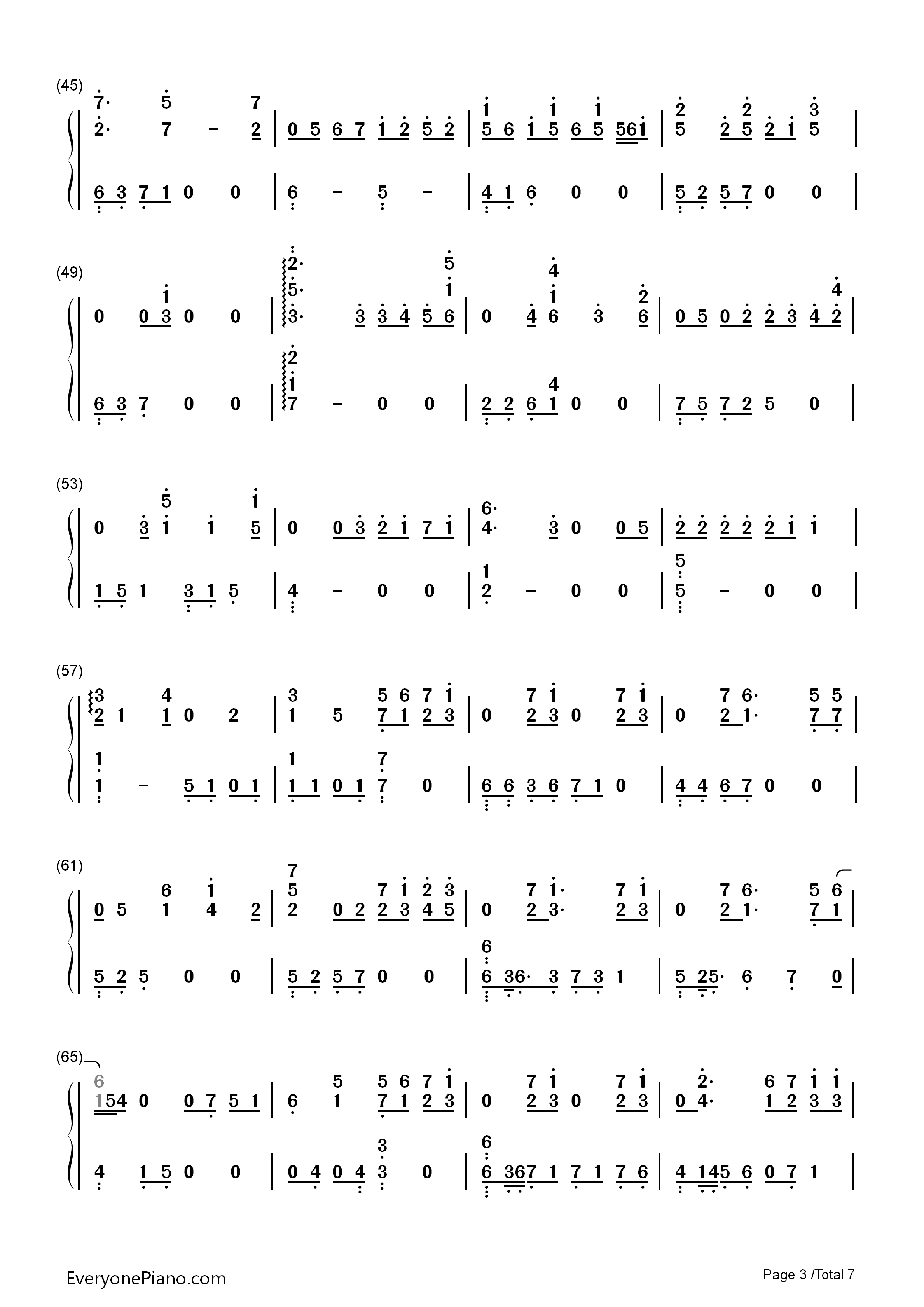 十二月的奇迹(Miracles_in_December)钢琴简谱_EXO演唱