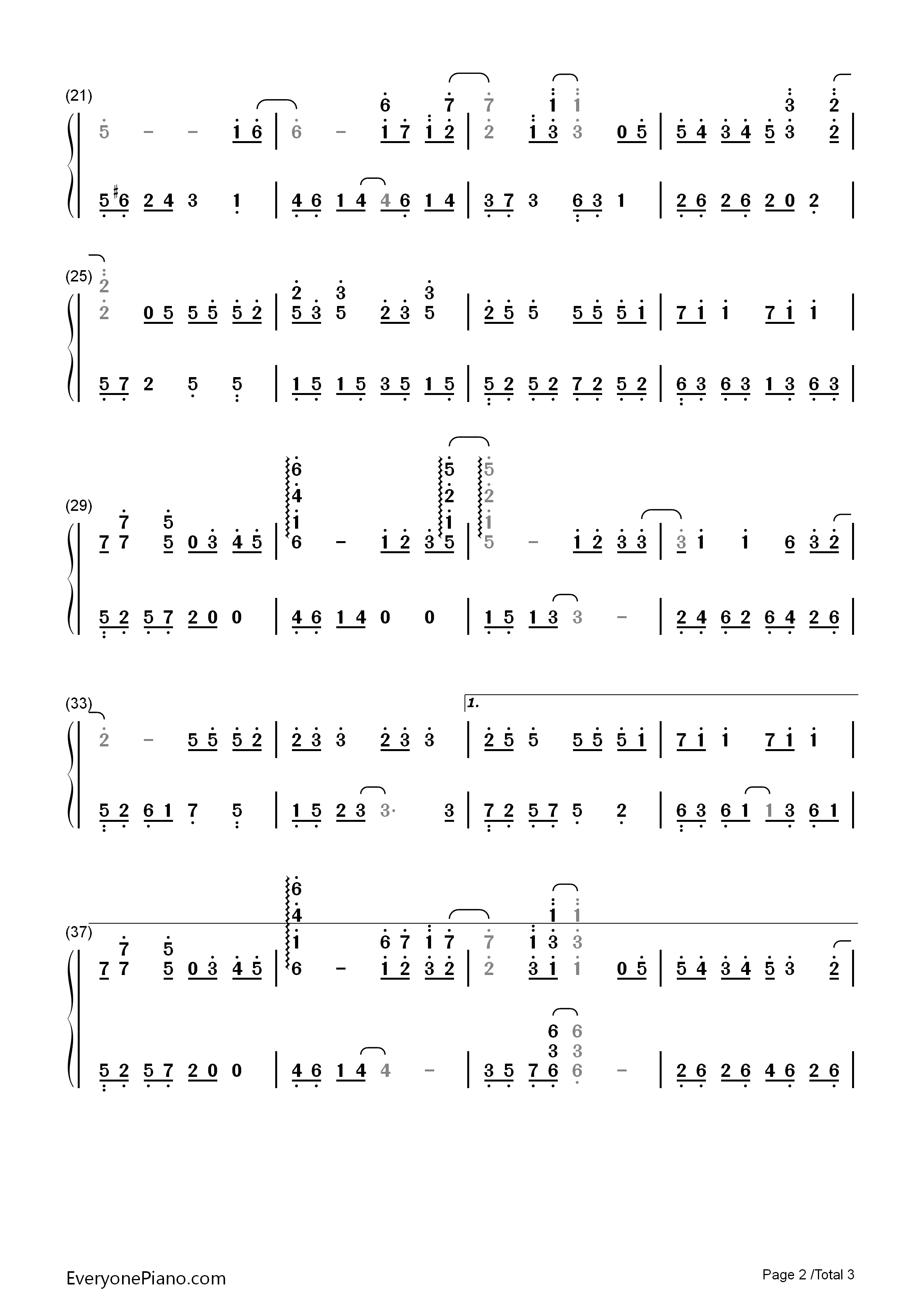 你好不好钢琴简谱_周兴哲演唱