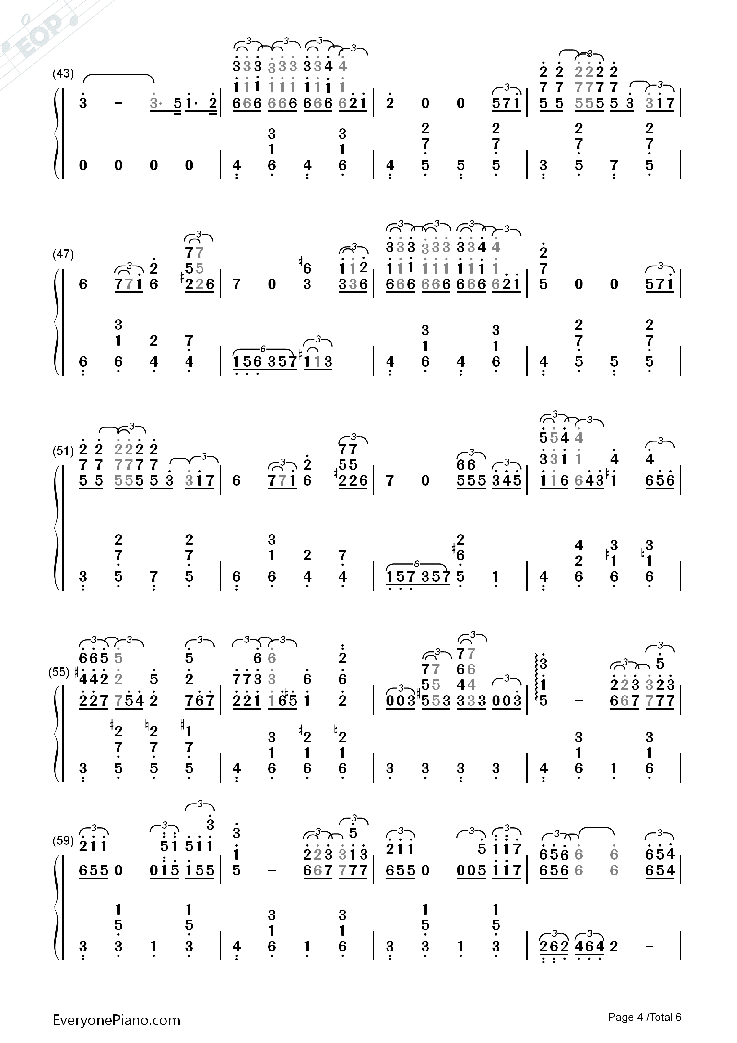帰らざる日々钢琴简谱_久石让_宫崎骏演唱