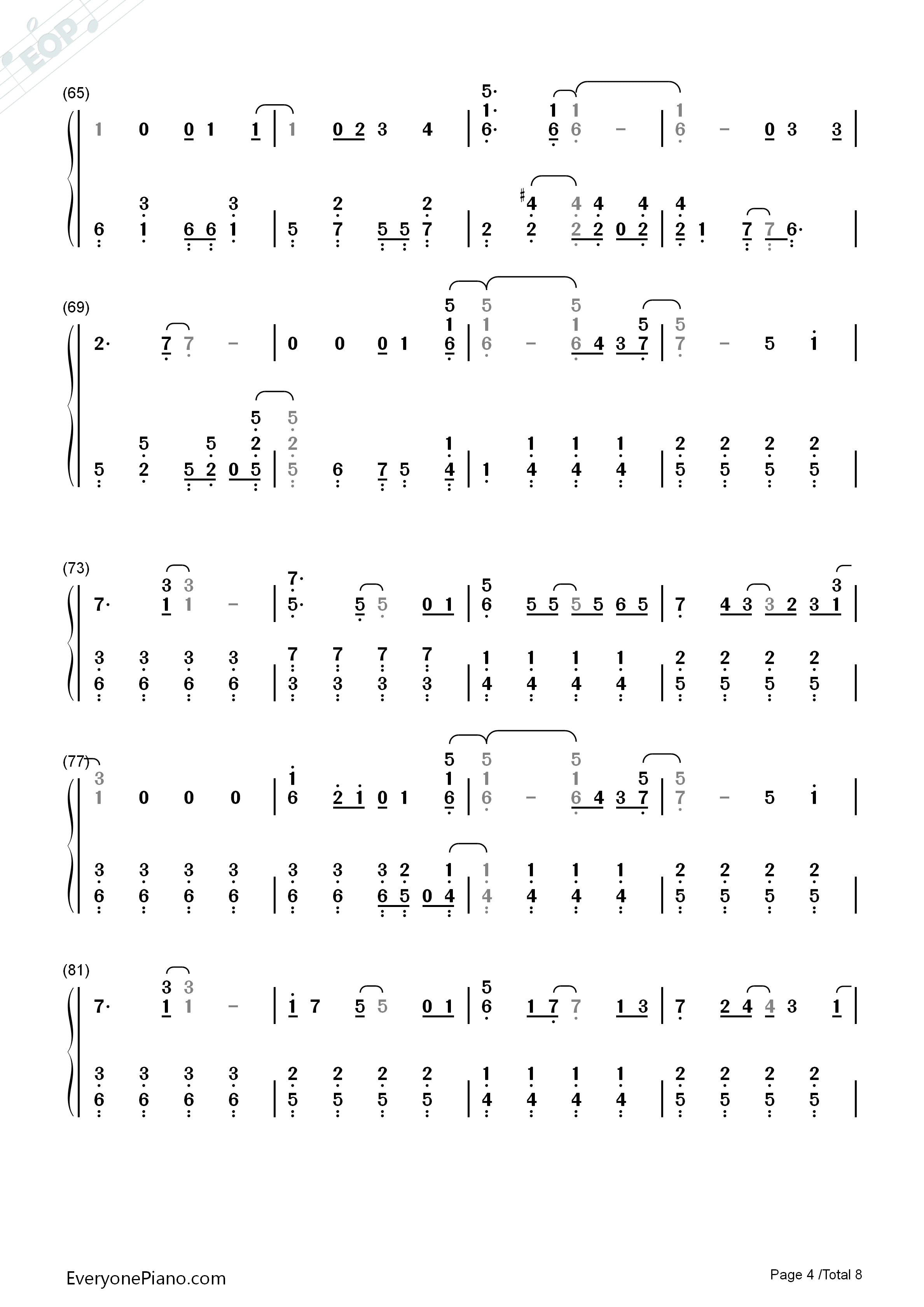 Glamorous_Sky钢琴简谱_中岛美嘉演唱