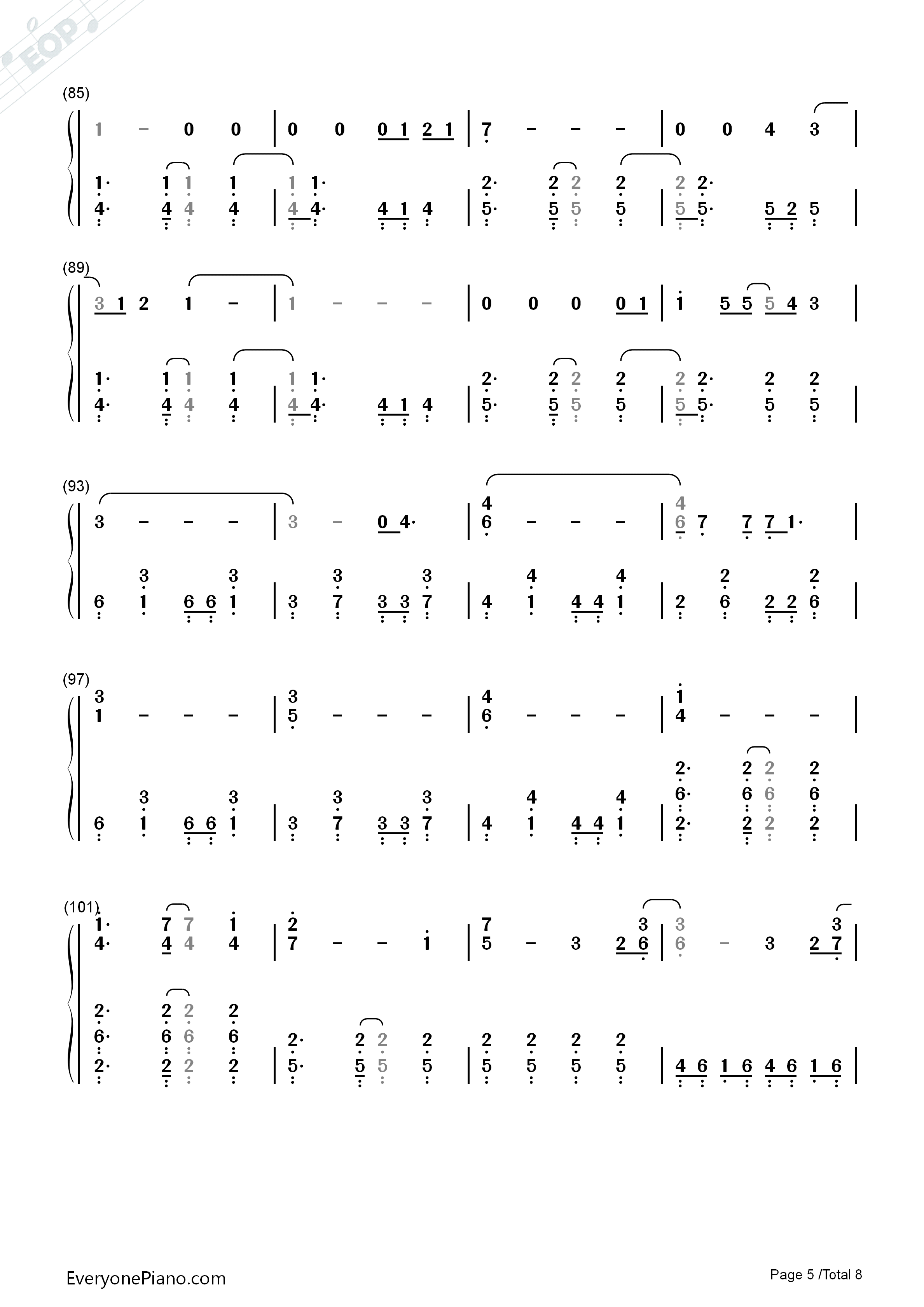 Glamorous_Sky钢琴简谱_中岛美嘉演唱