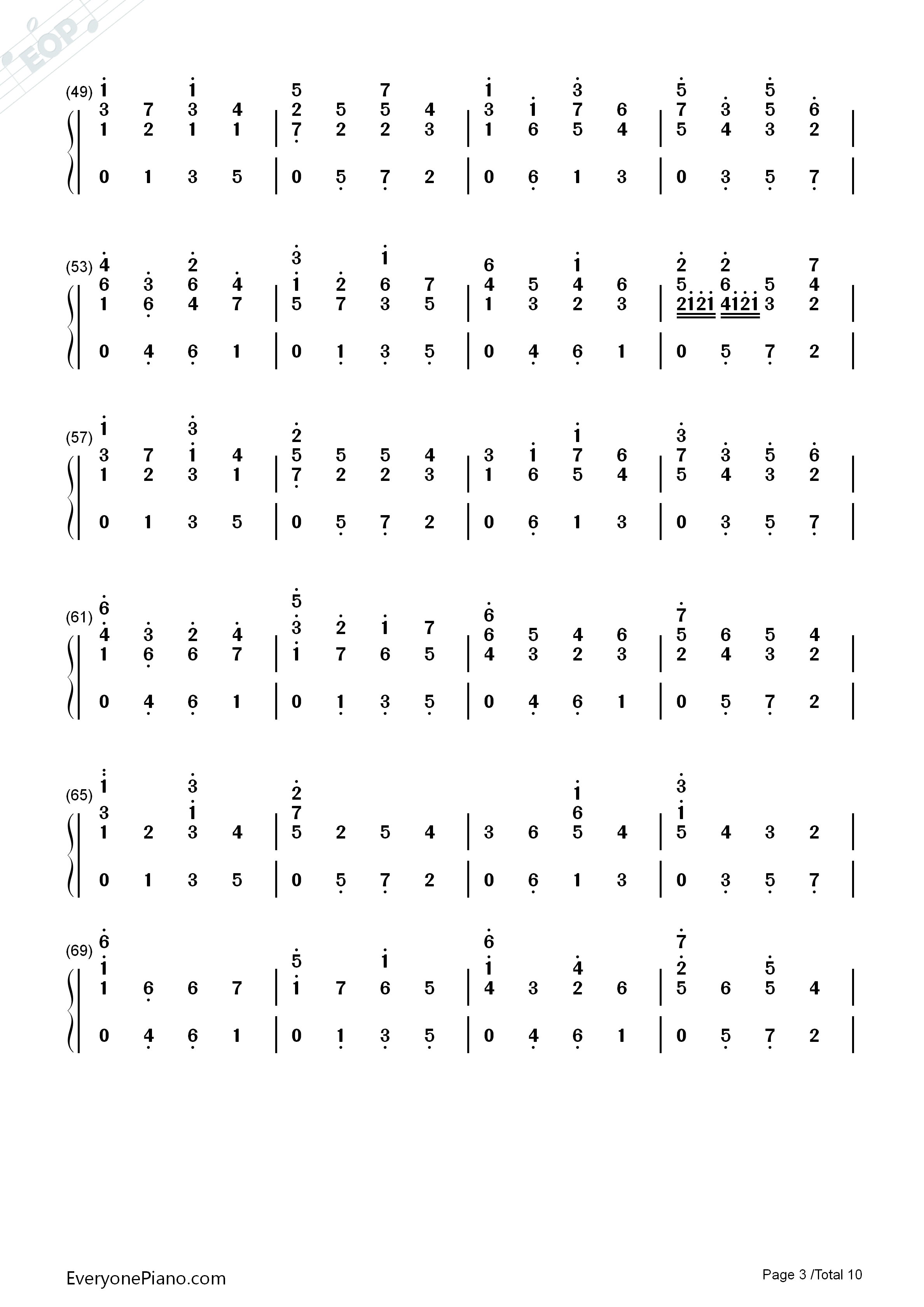D大调卡农原版钢琴简谱_约翰·帕赫贝尔演唱