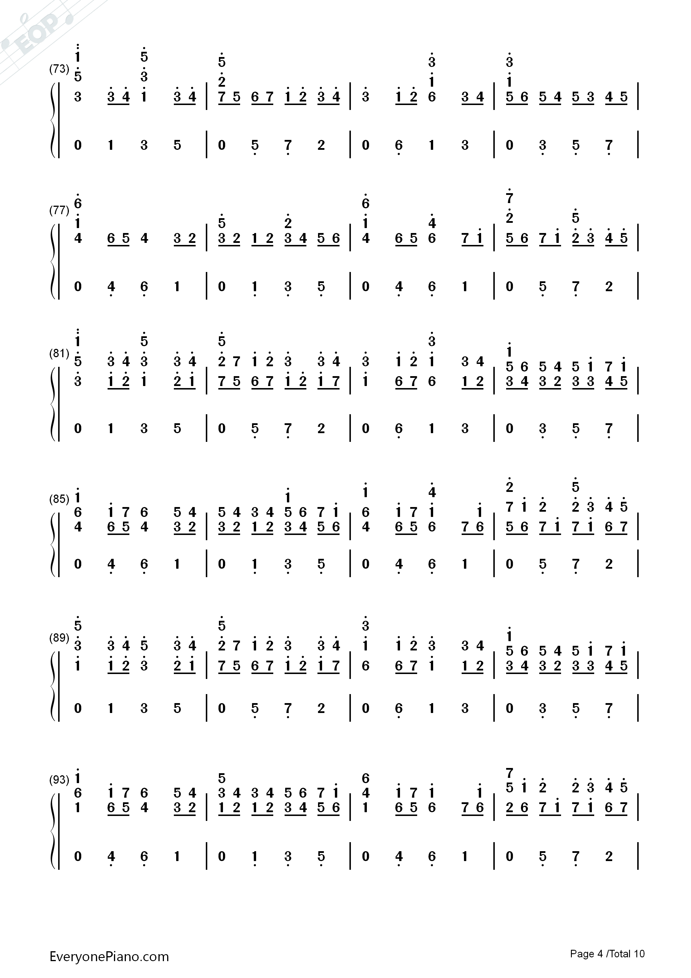 D大调卡农原版钢琴简谱_约翰·帕赫贝尔演唱