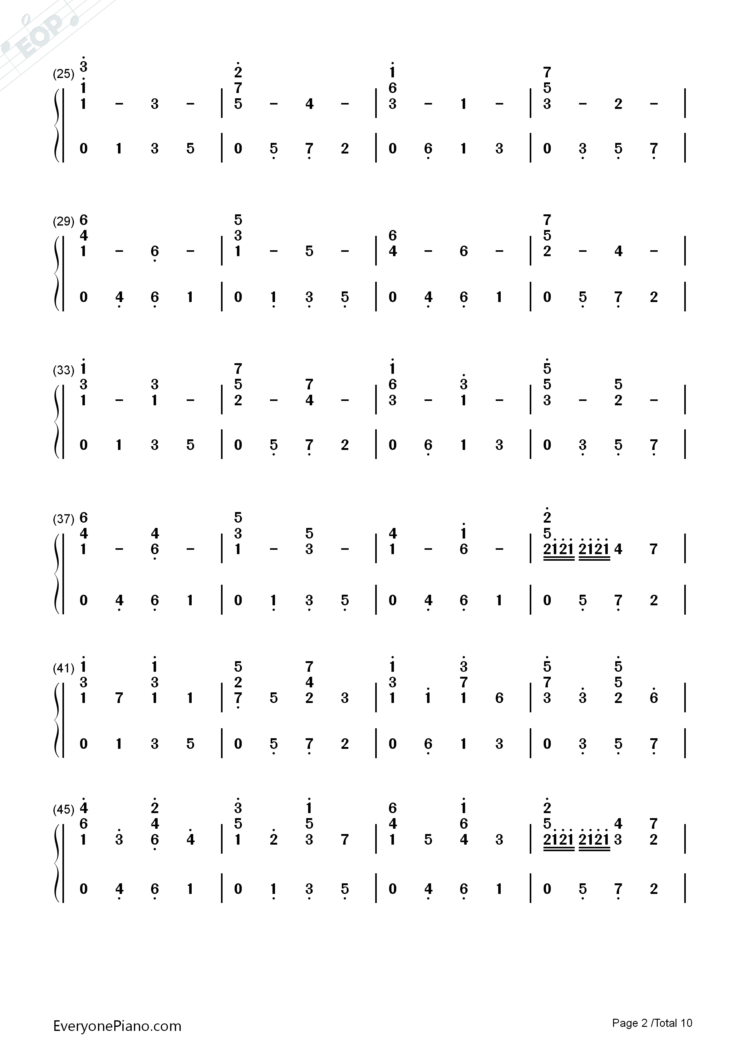 D大调卡农原版钢琴简谱_约翰·帕赫贝尔演唱