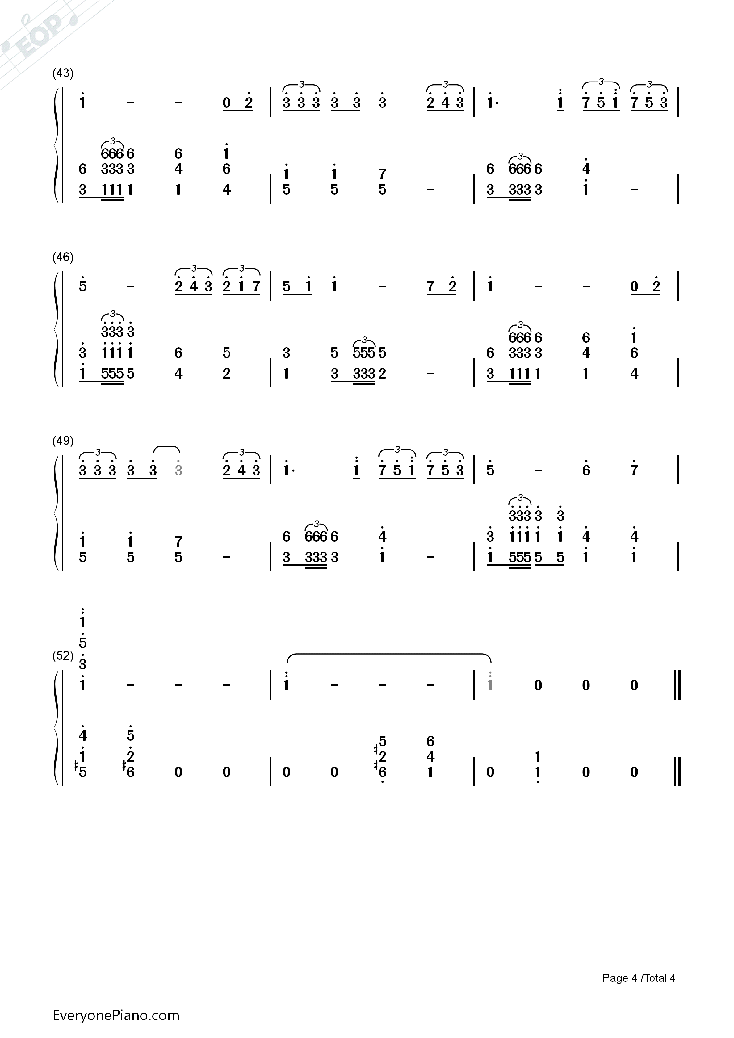 Time_to_Say_Goodbye钢琴简谱_安德烈·波伽利__莎拉·布莱曼演唱