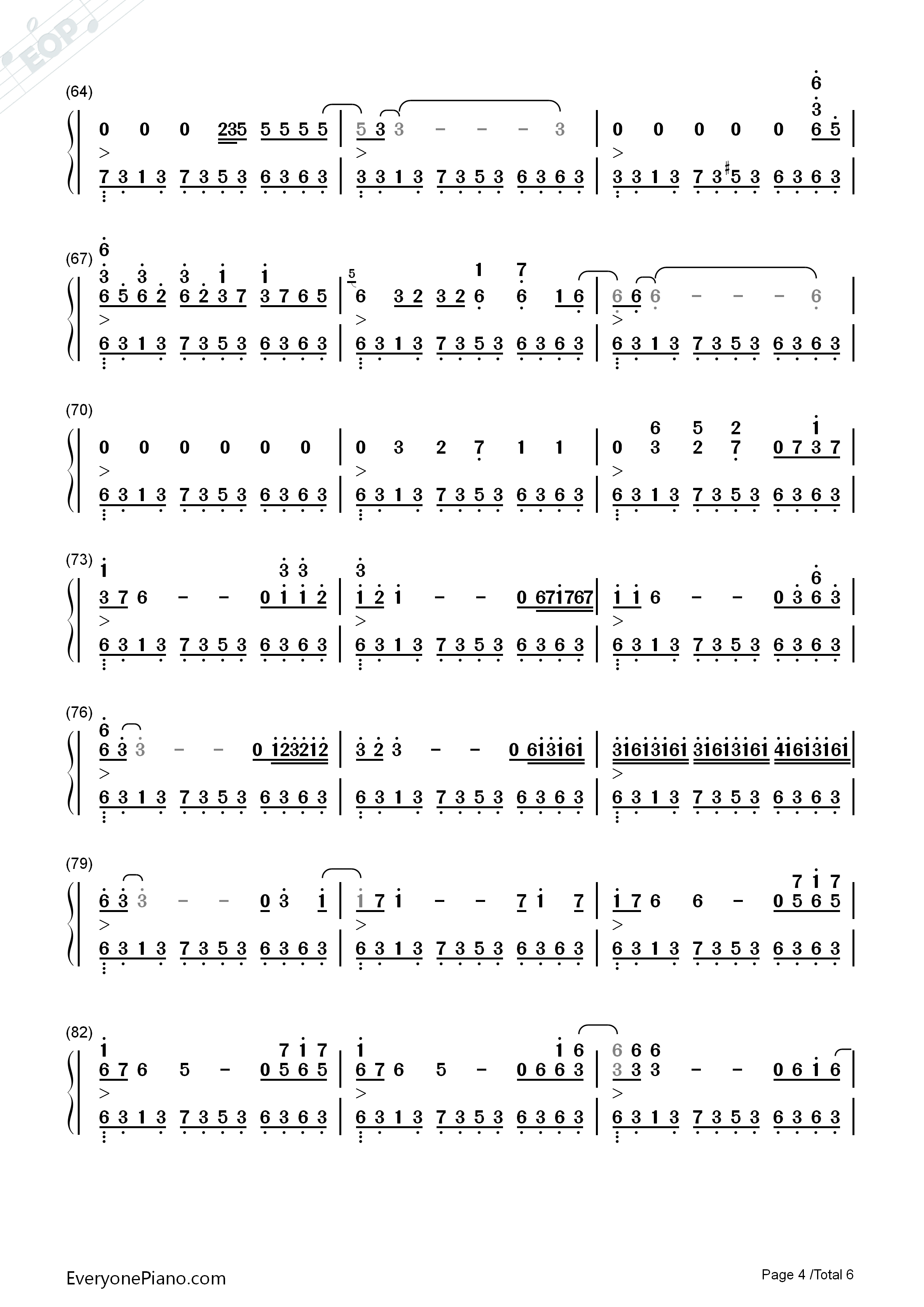 February_Sea二月海钢琴简谱_George_Winston演唱