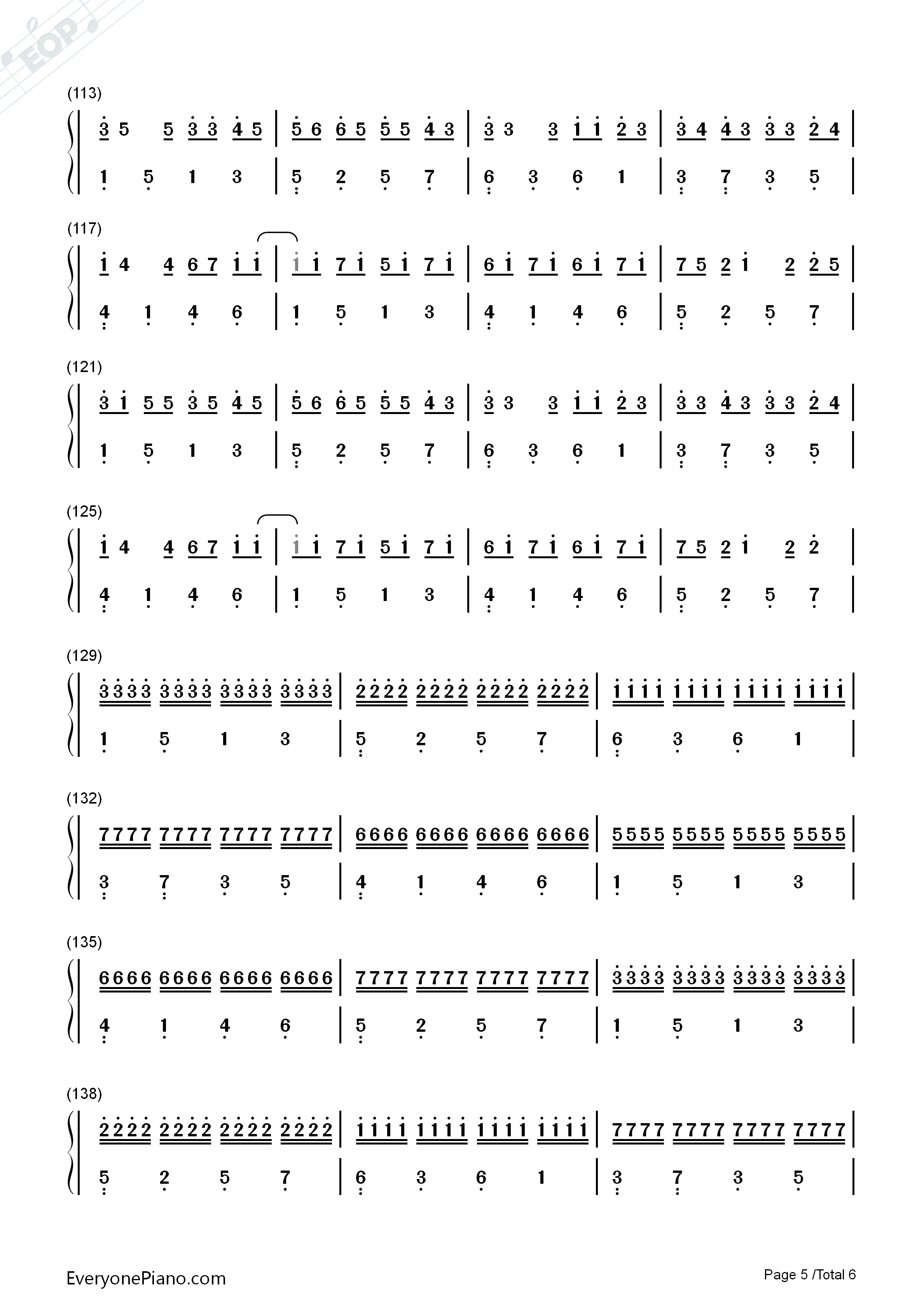 卡农C大调最简版钢琴简谱_帕赫贝尔演唱