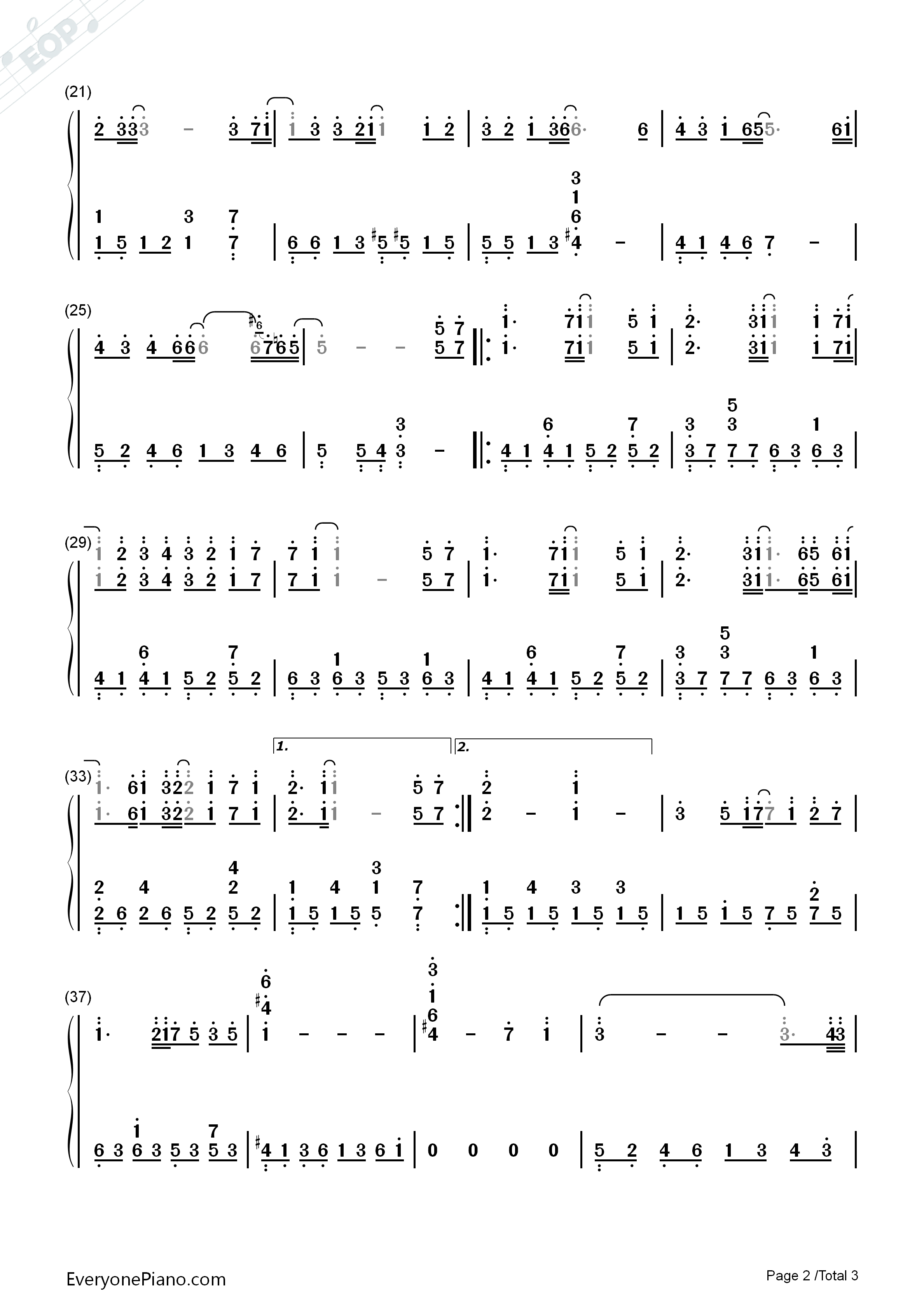 约束のブーケ钢琴简谱_なるちょ演唱
