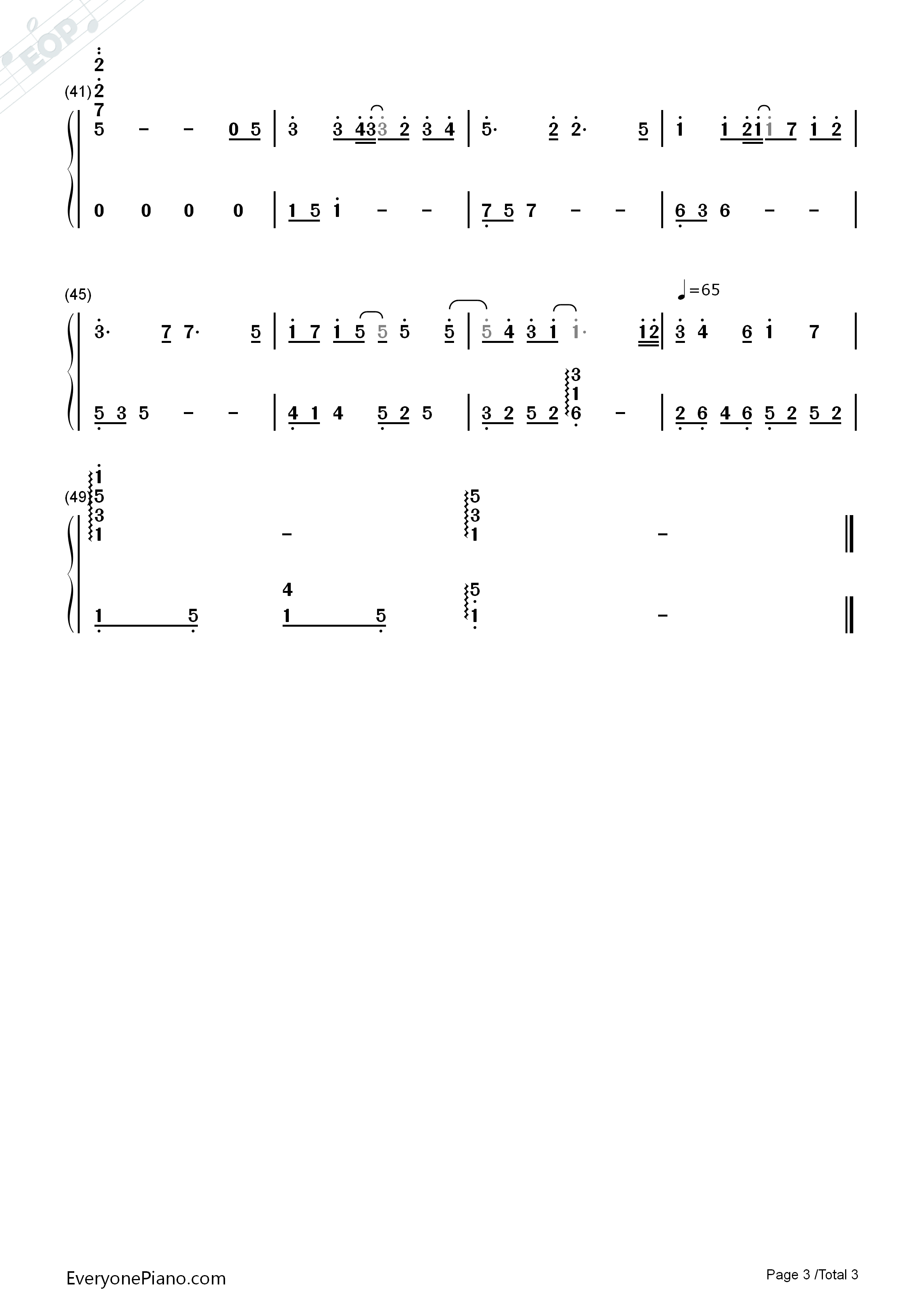 约束のブーケ钢琴简谱_なるちょ演唱