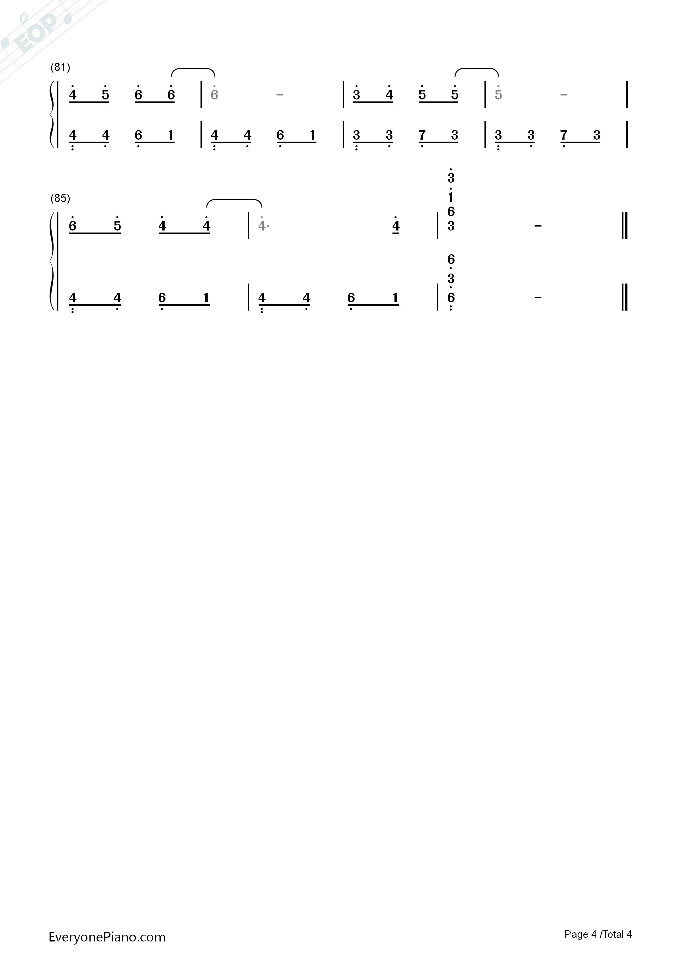 清晨钢琴简谱_班得瑞演唱