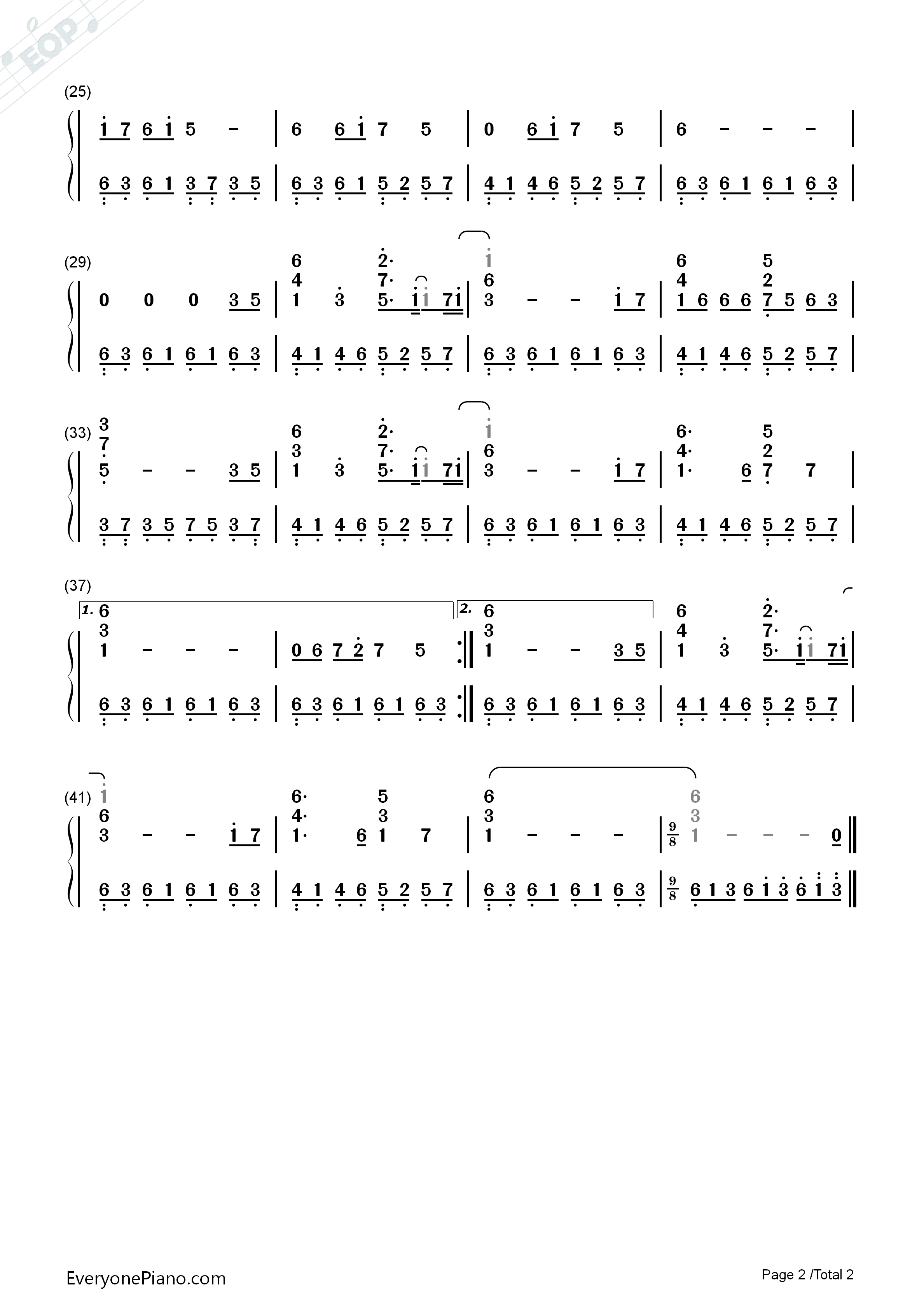 星语心愿钢琴简谱_张柏芝演唱