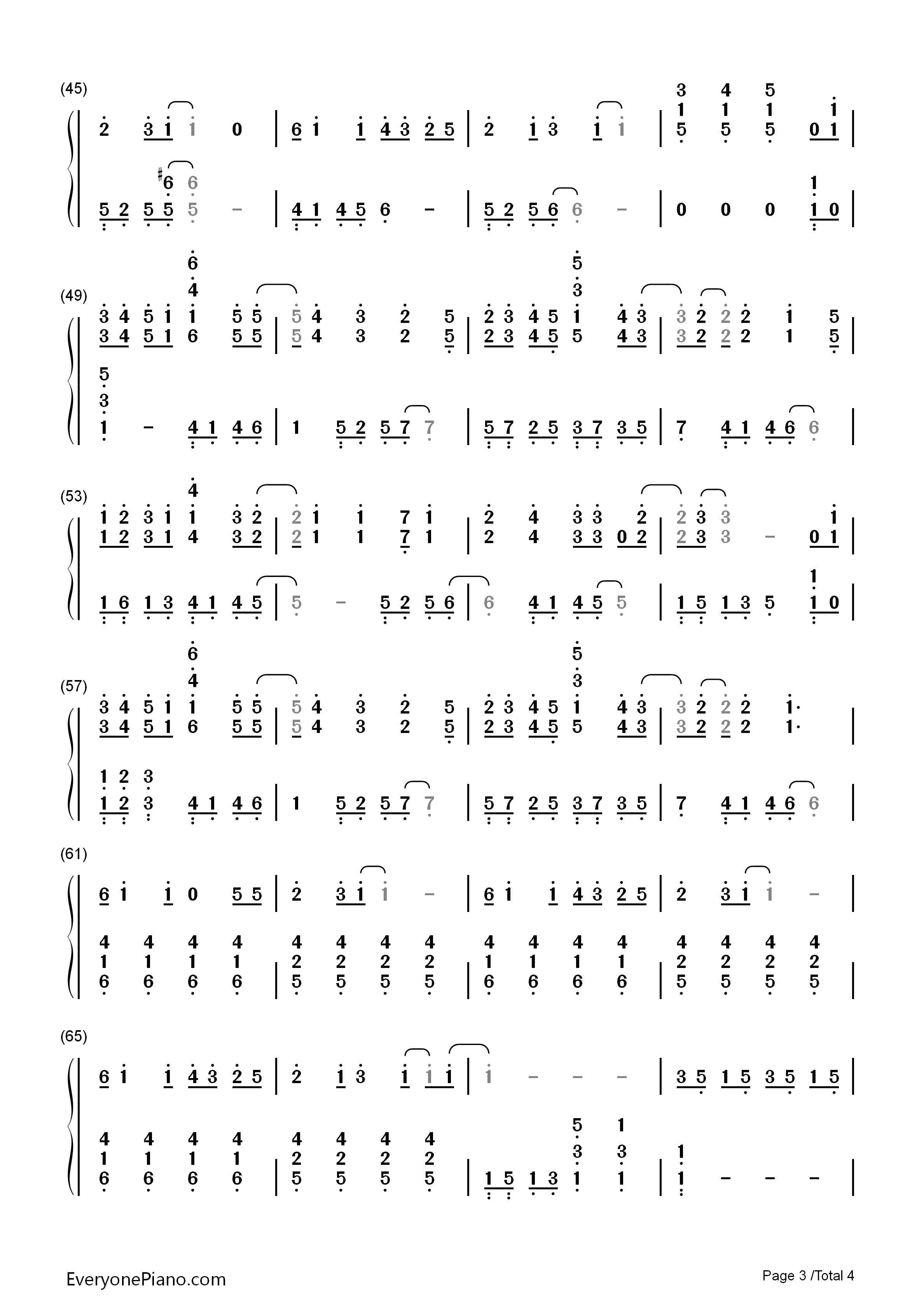 你不知道的事（完整版）钢琴简谱_王力宏演唱