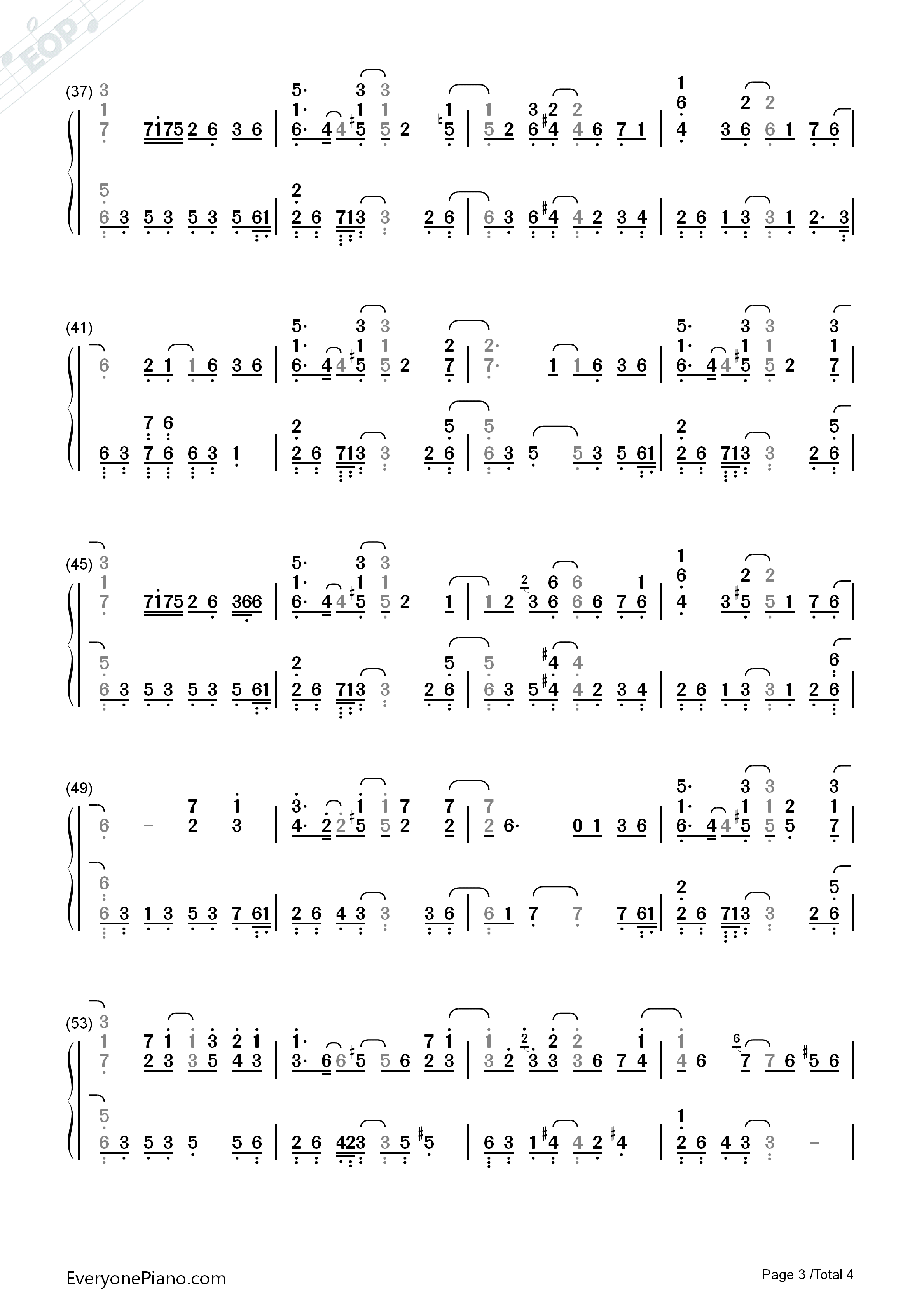 Indigo靛蓝钢琴简谱_Yiruma演唱