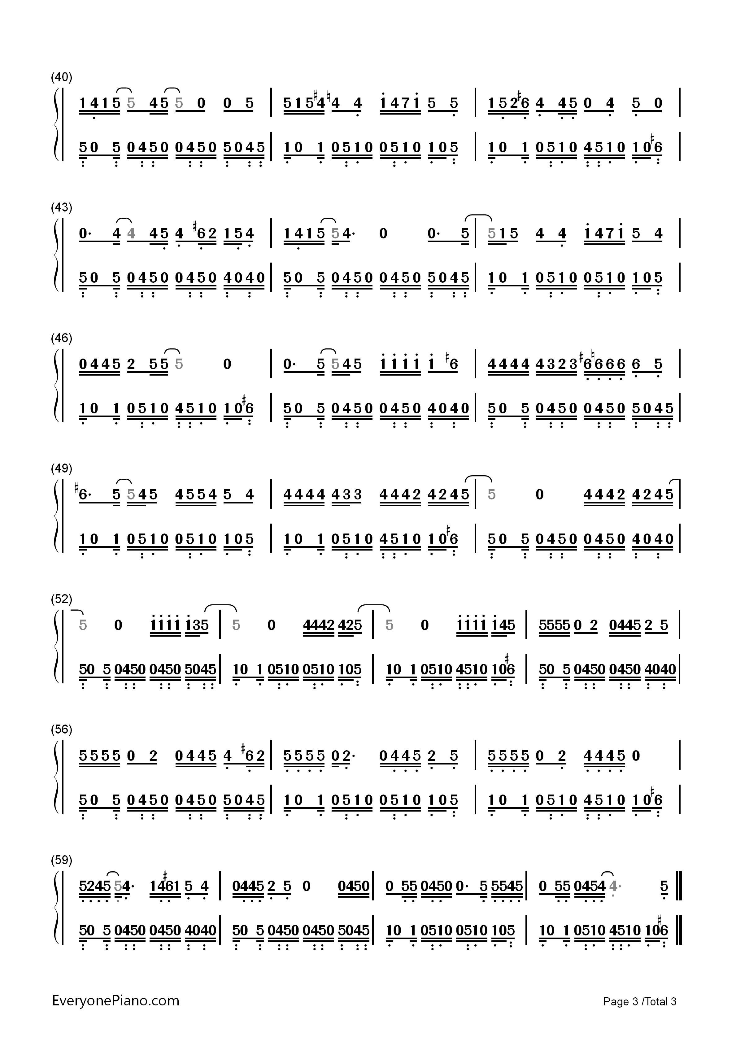 A钢琴简谱_Lady_Gaga演唱