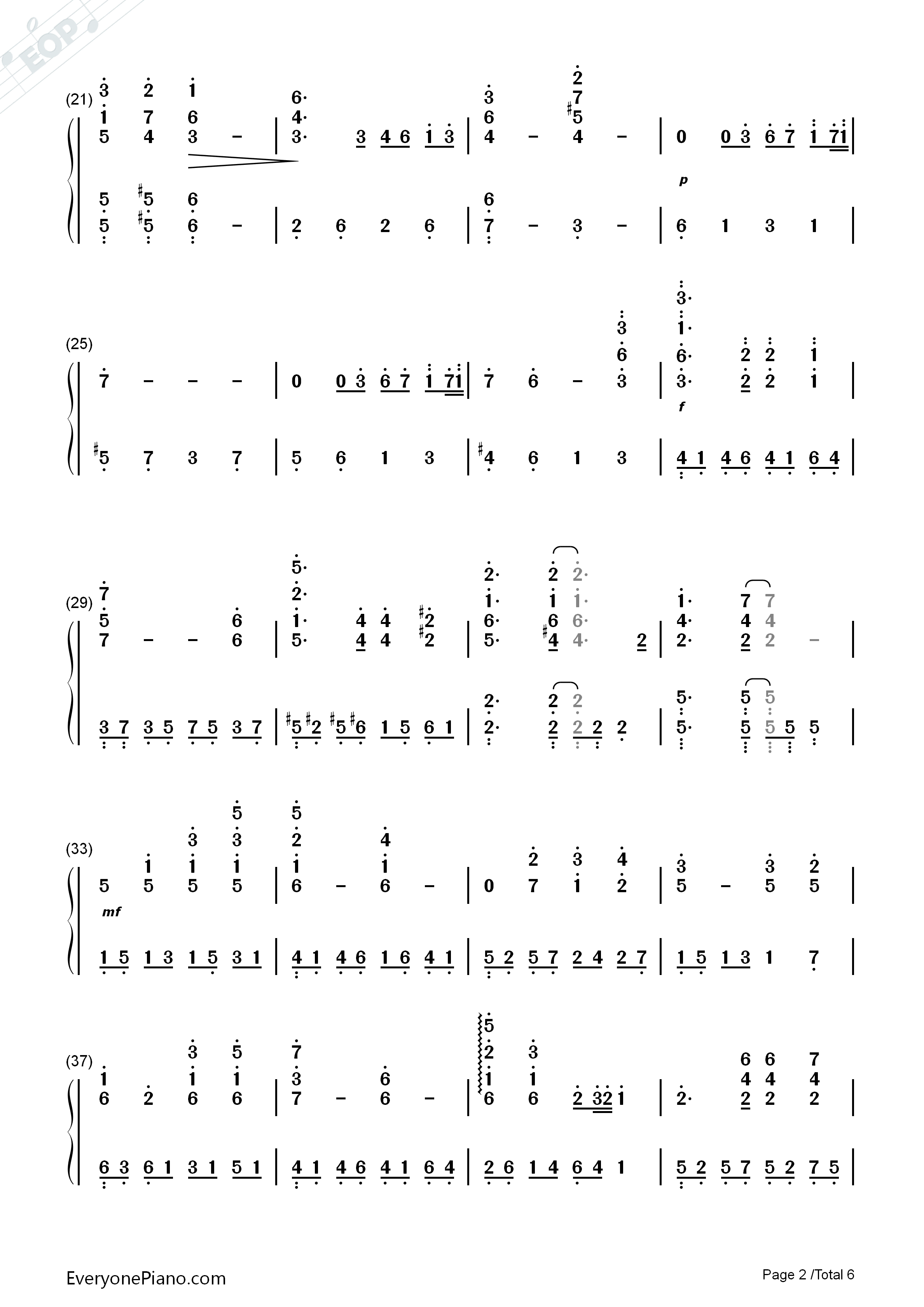 The_Wind_of_Life钢琴简谱_久石让演唱