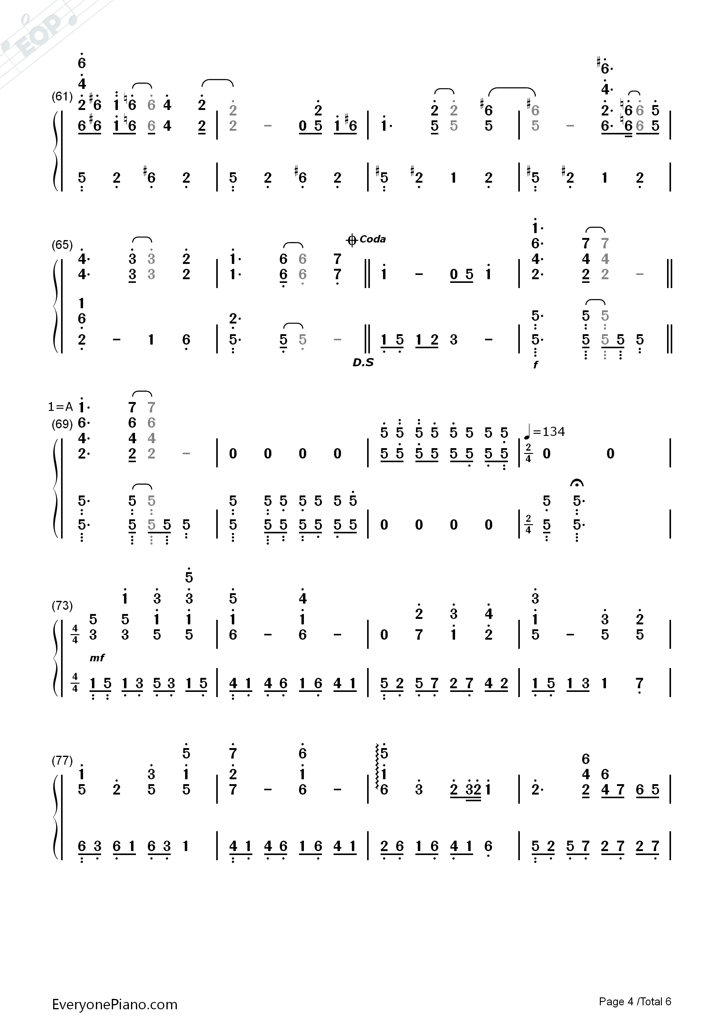 The_Wind_of_Life钢琴简谱_久石让演唱