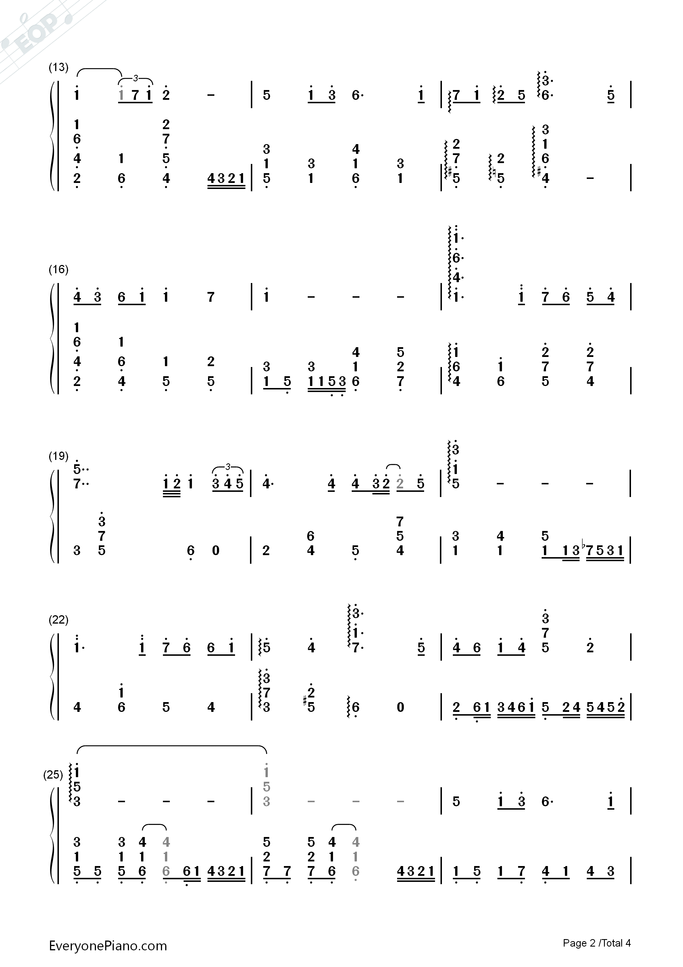 最好的未来钢琴简谱_刘若英演唱