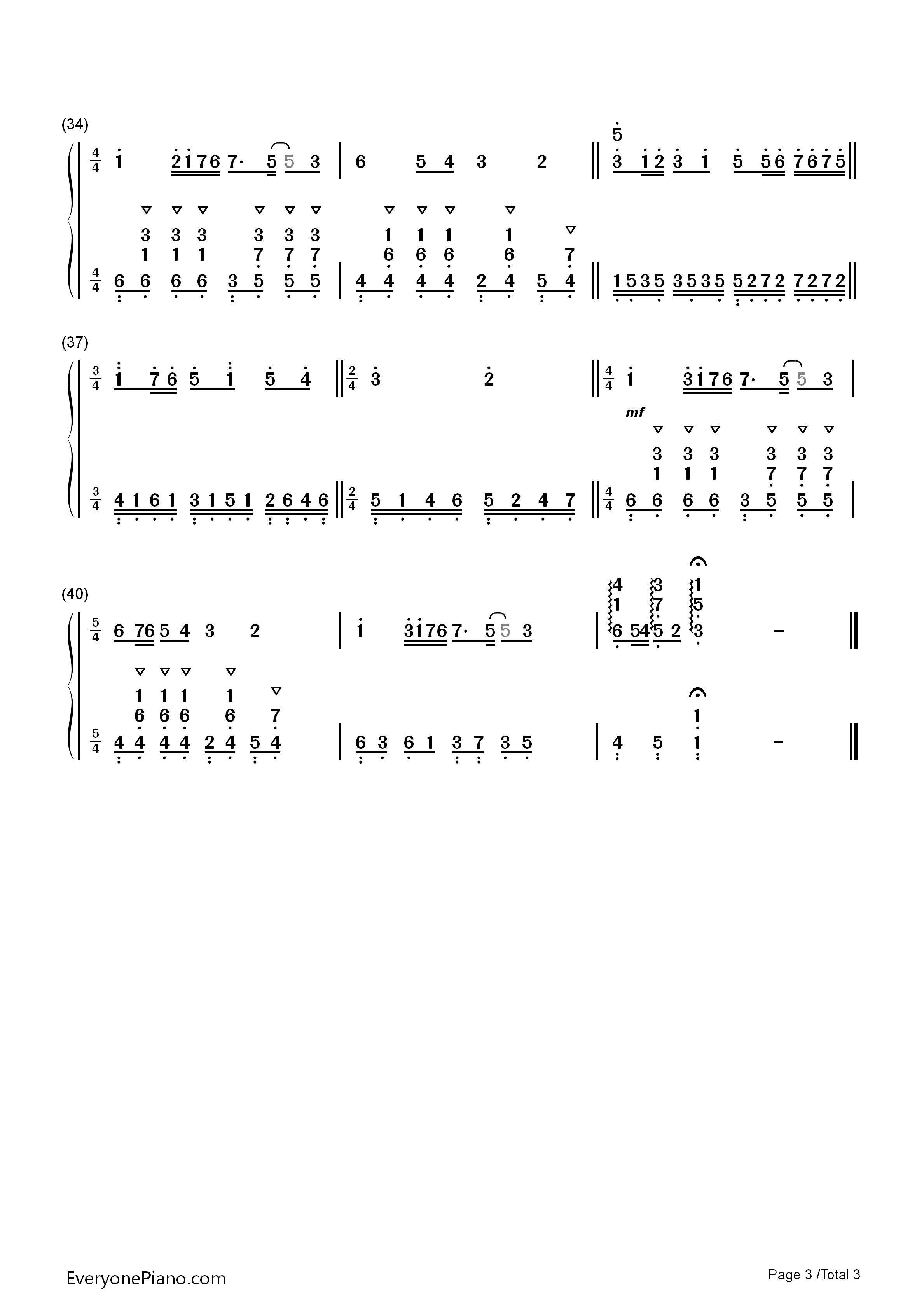 心境钢琴简谱_理查德克莱德曼演唱