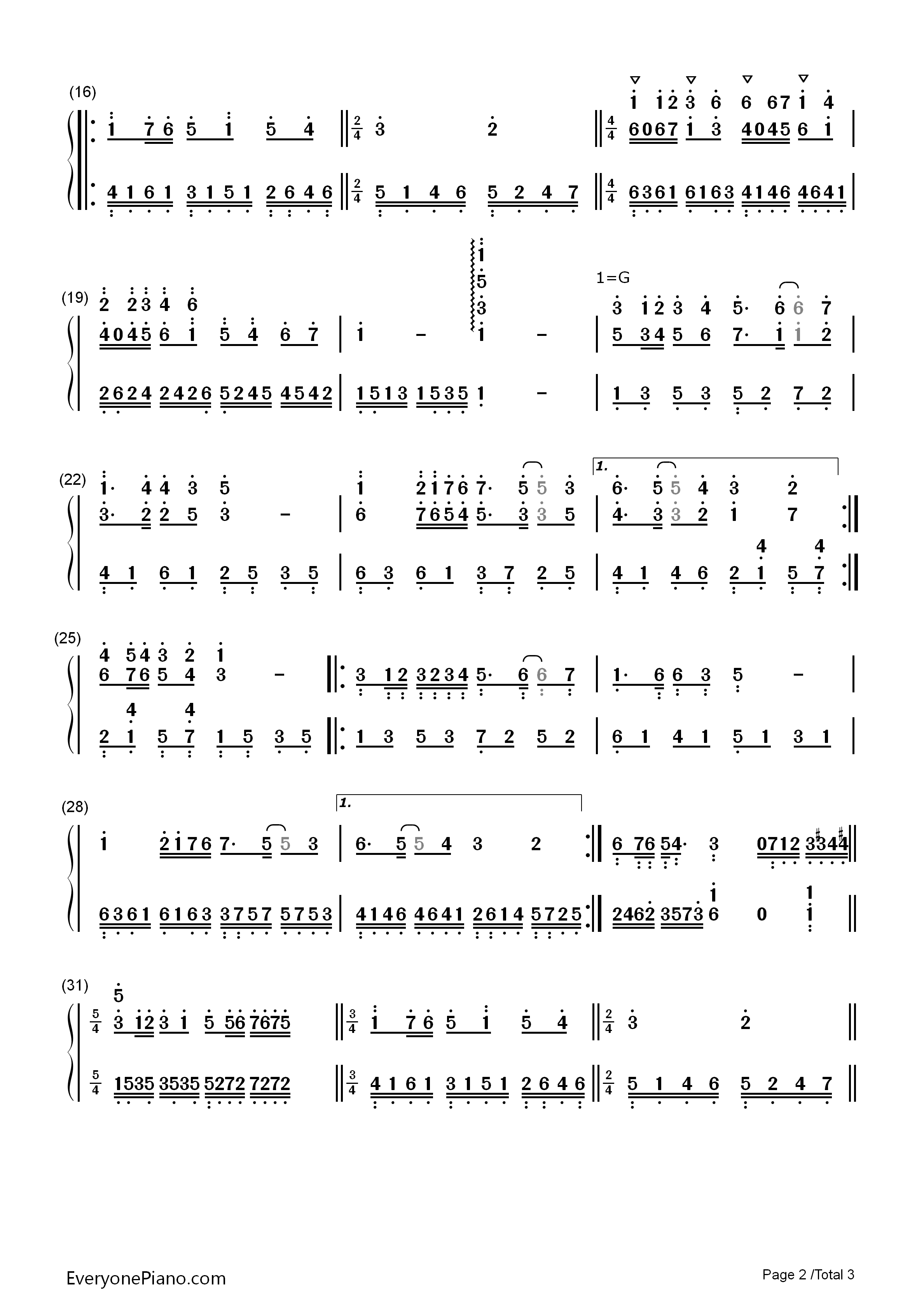 心境钢琴简谱_理查德克莱德曼演唱