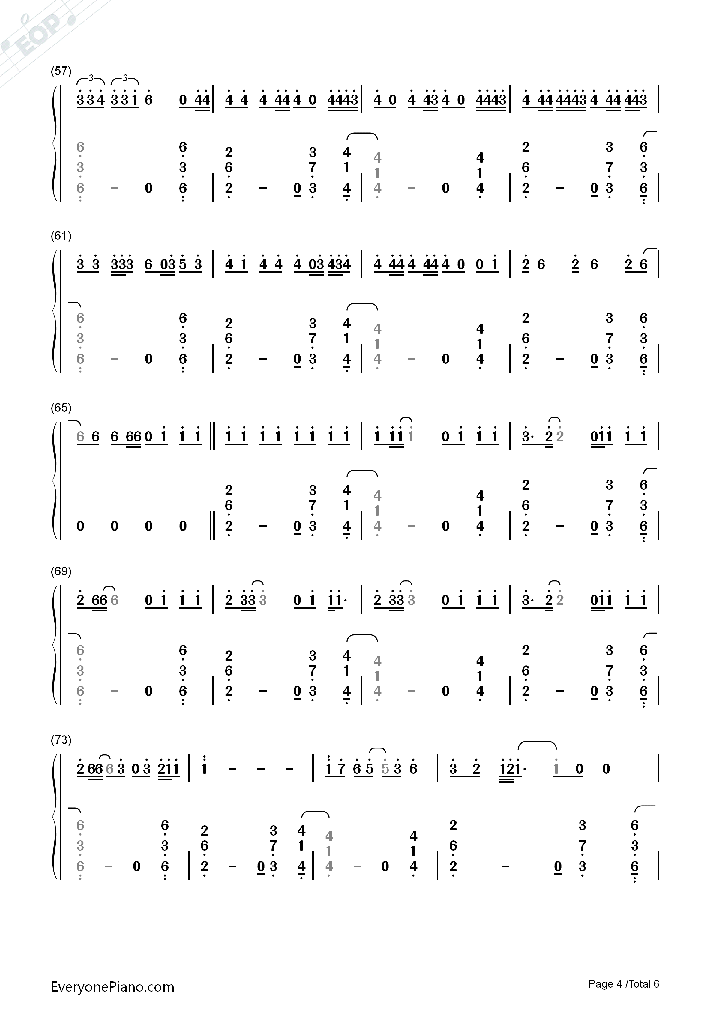 Time_of_Our_Lives钢琴简谱_Pitbull演唱