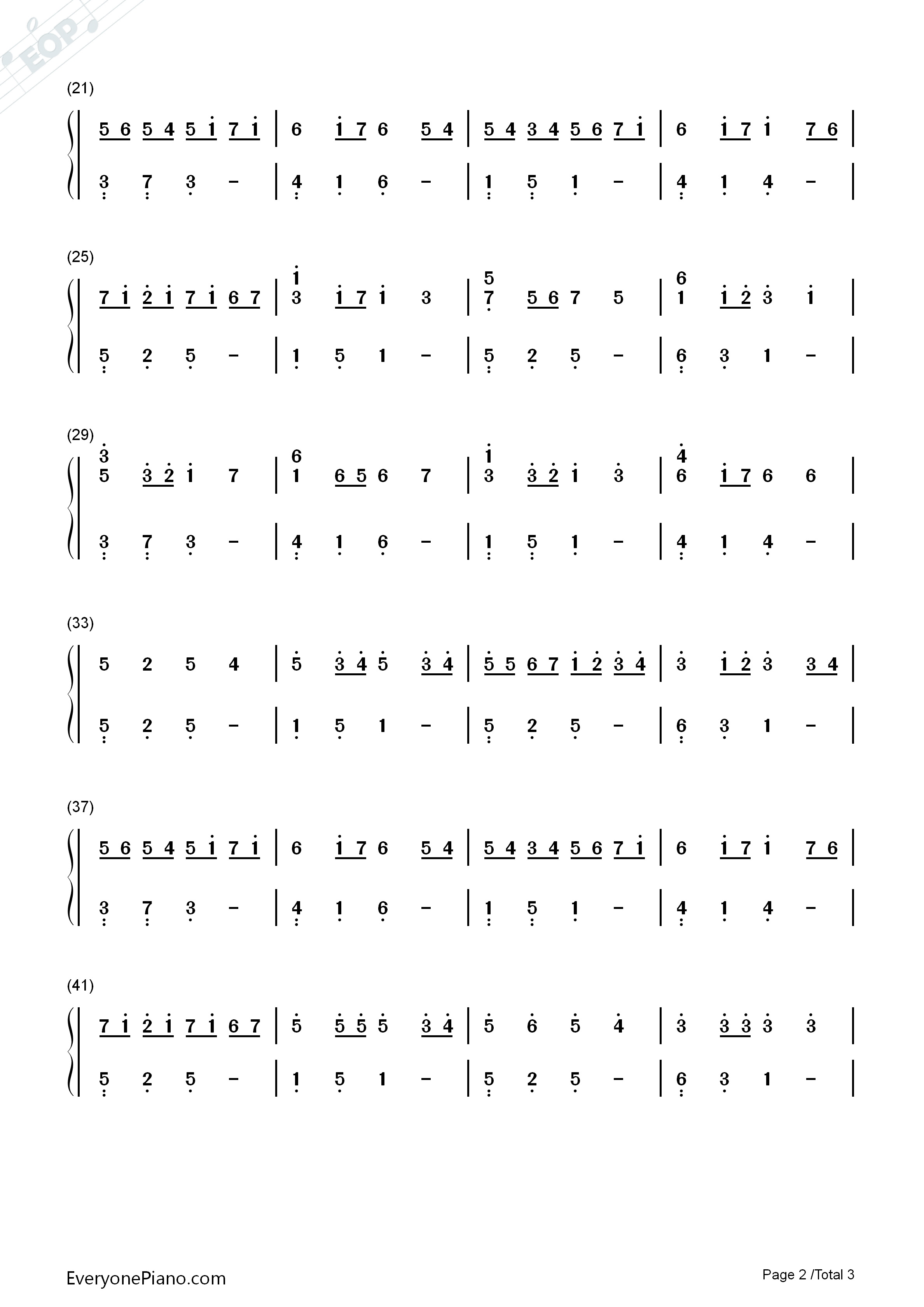 卡农G调简单版钢琴简谱_Johann_Pachelbel演唱