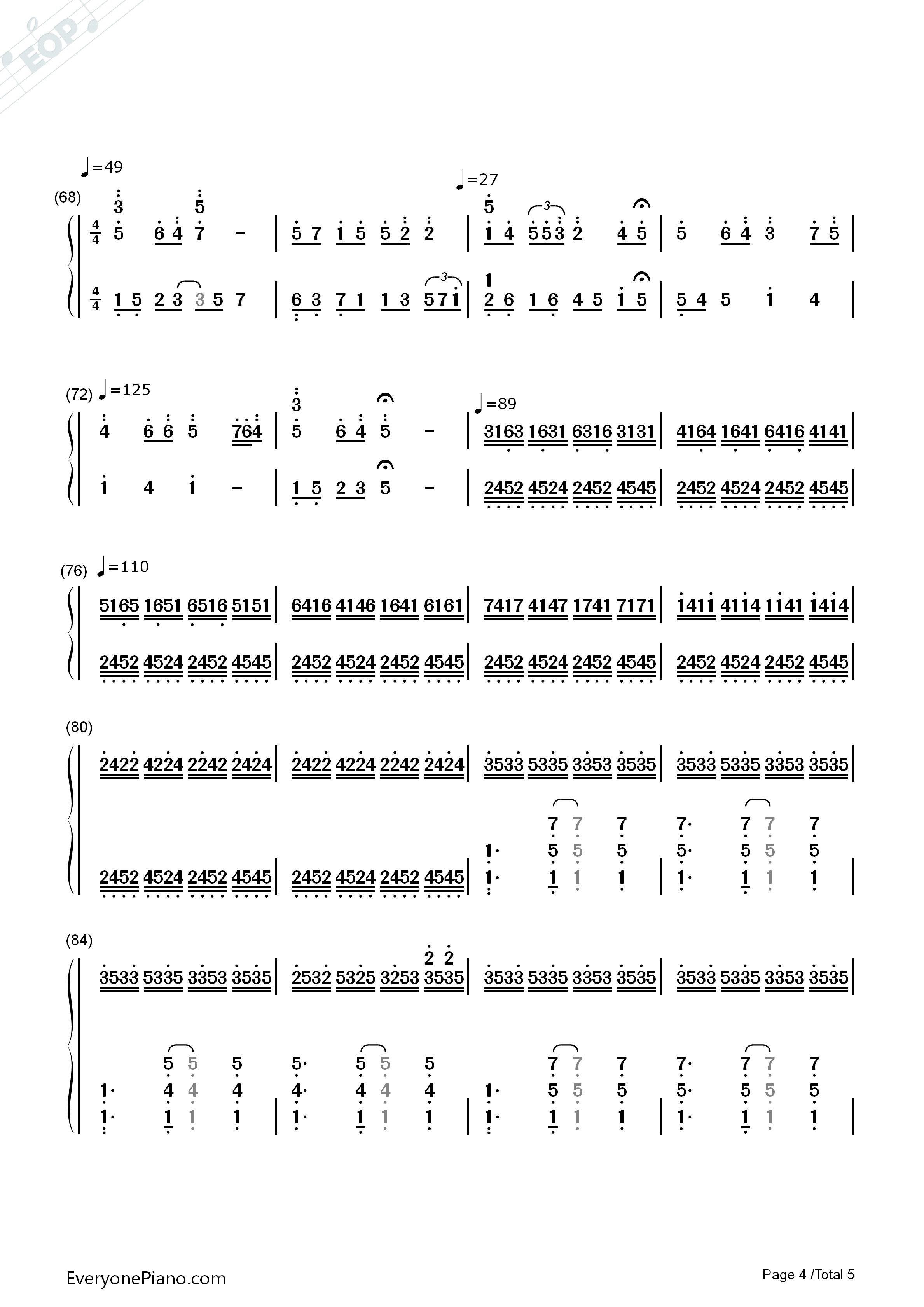 The_Sunbeams..._They_Scatter钢琴简谱_Yiruma演唱