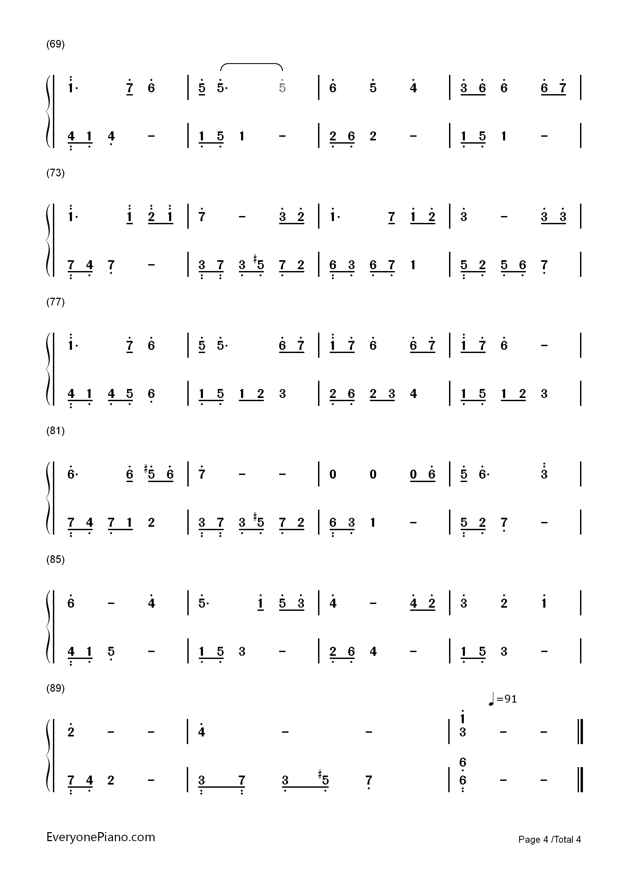 想念,想念你钢琴简谱_黄致列演唱