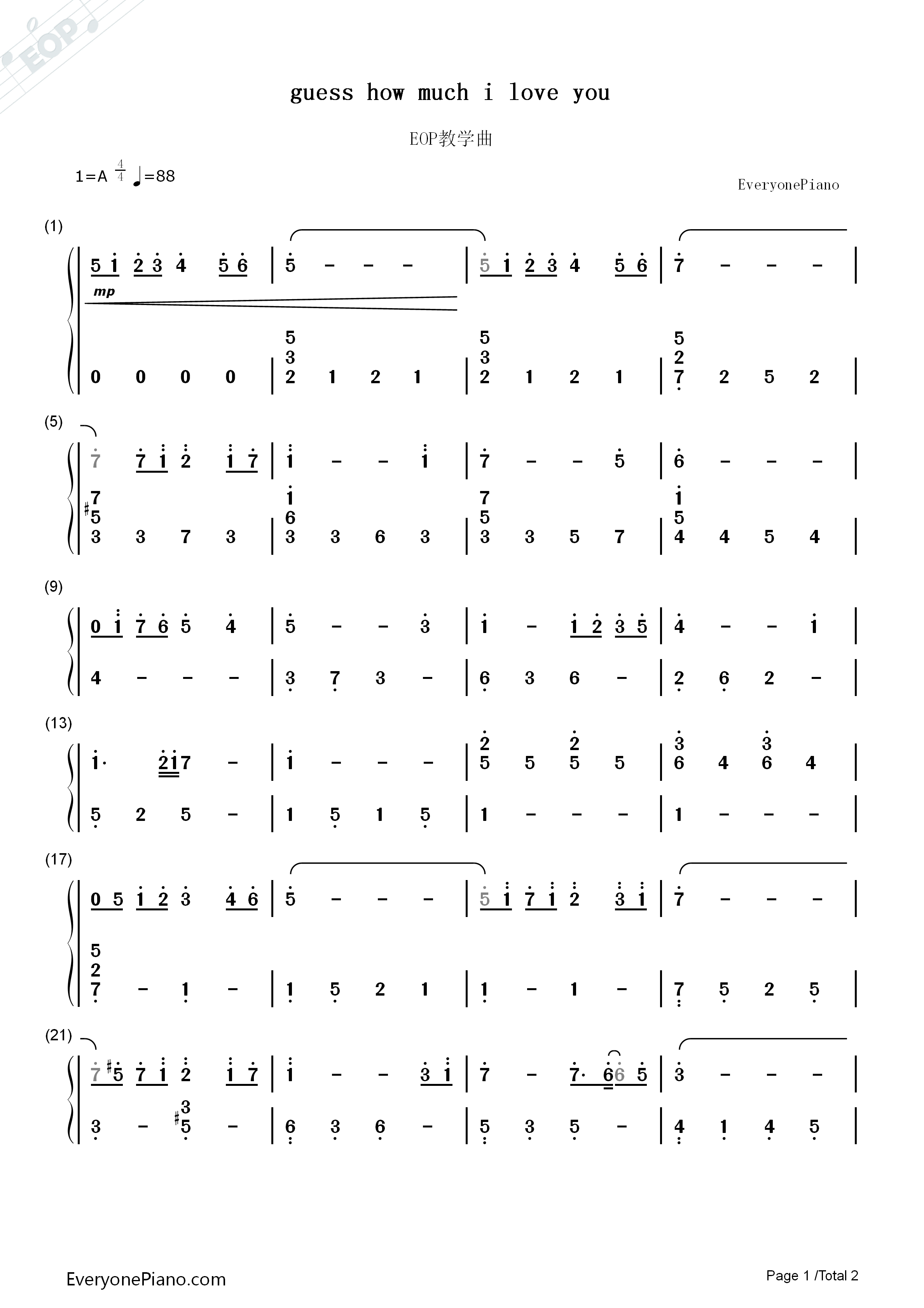 guess_how_much_i_love_you钢琴简谱_梶浦由记演唱