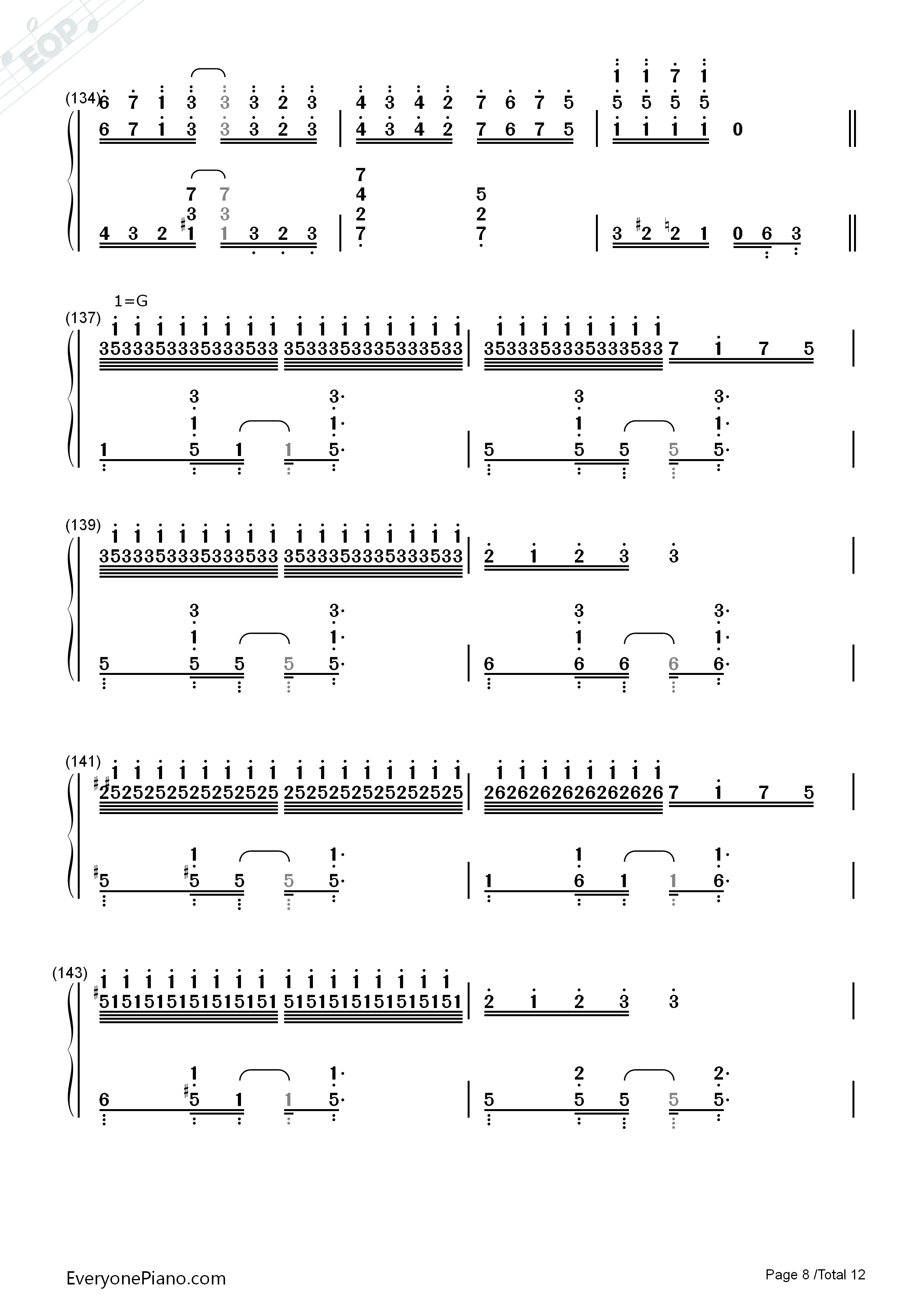 琪露诺的完美算术教室钢琴简谱_藤咲かりん演唱
