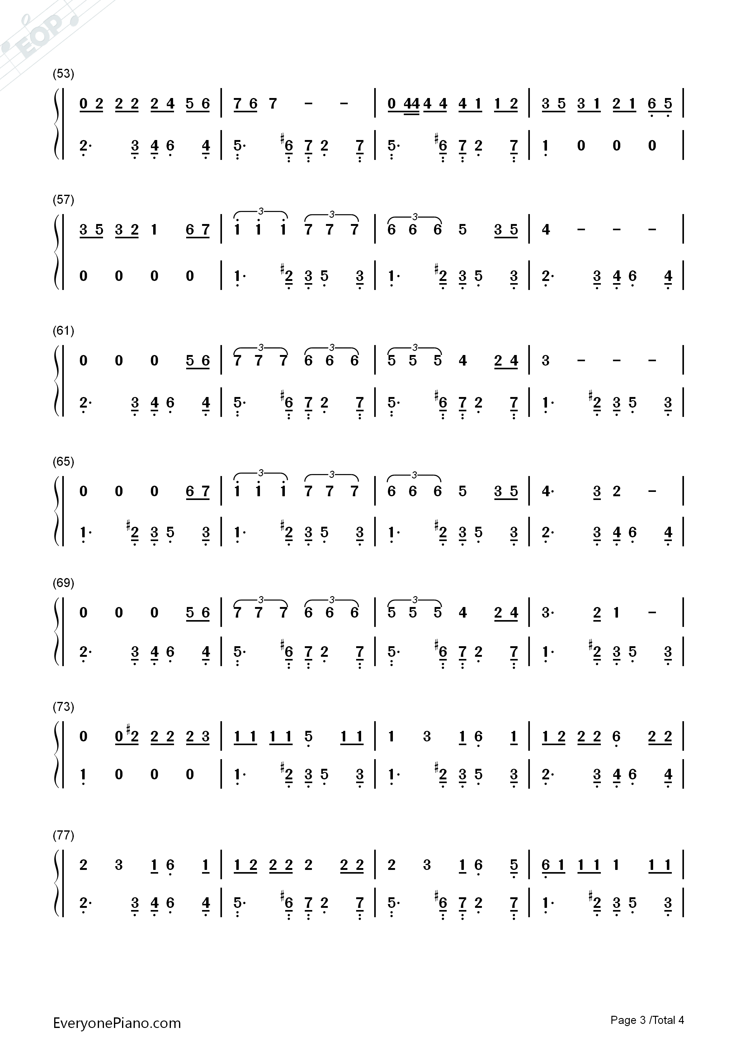 All_About_That_Bass钢琴简谱_Meghan_Trainor演唱