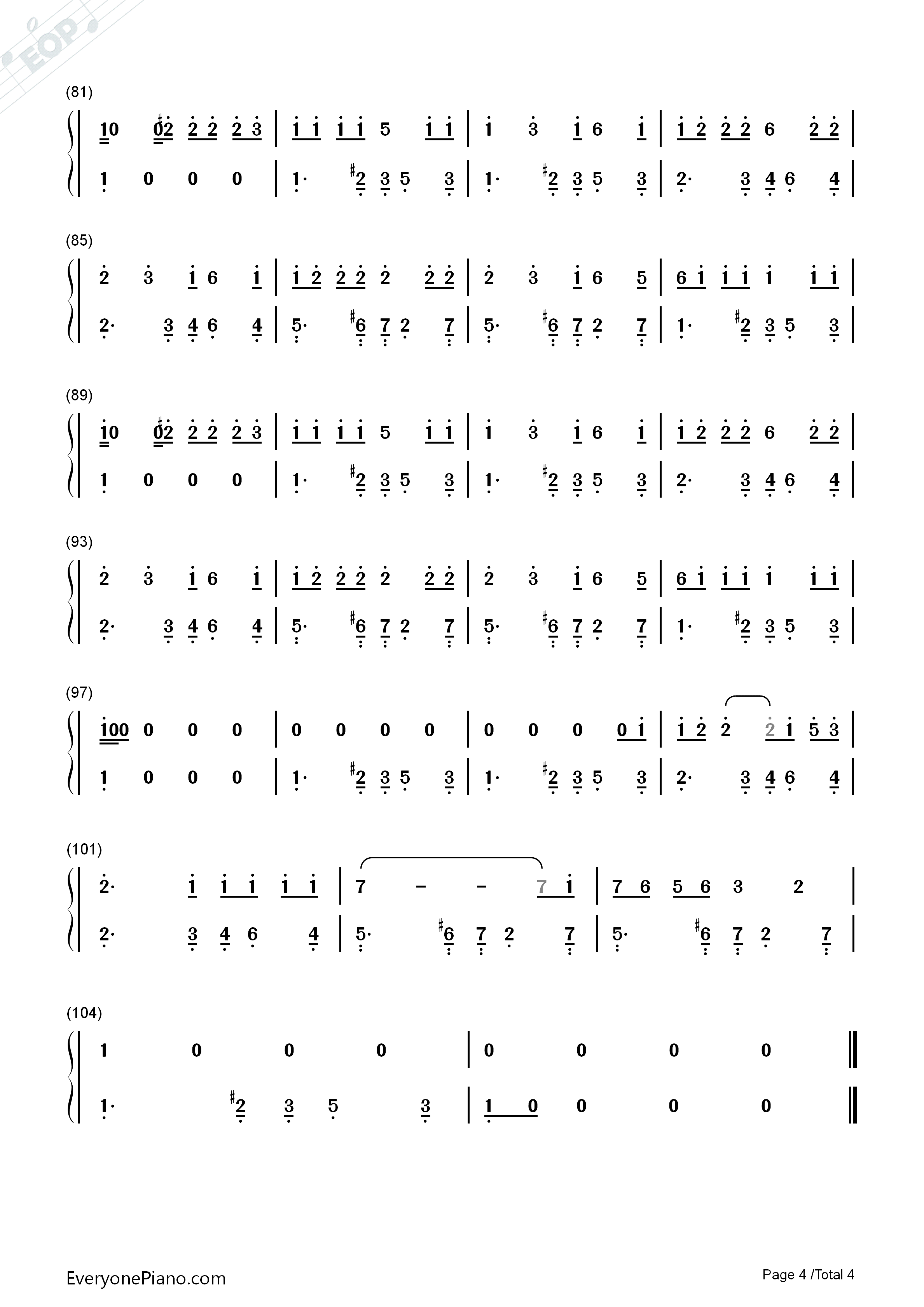 All_About_That_Bass钢琴简谱_Meghan_Trainor演唱