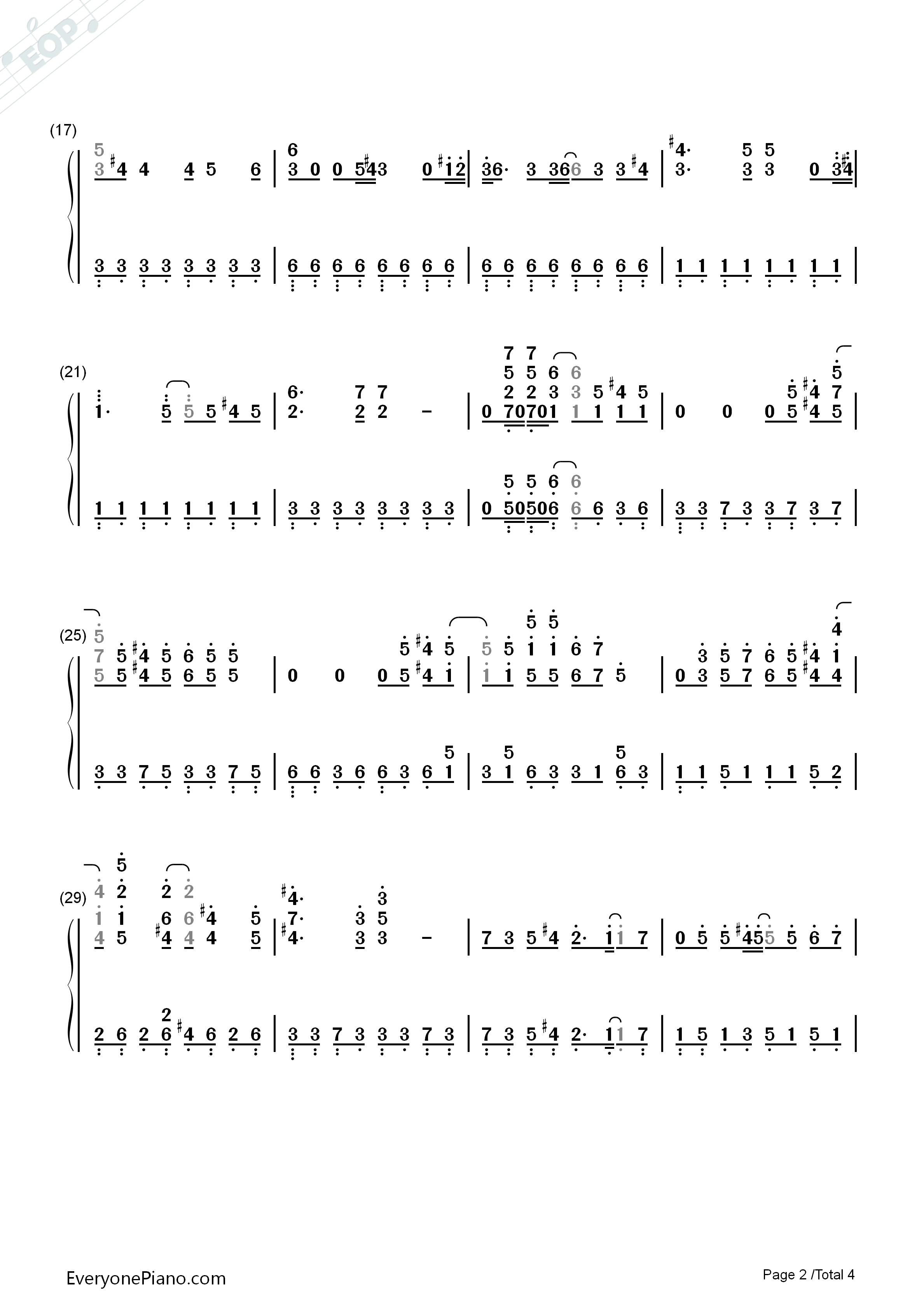 UNISONIA钢琴简谱_TRUE演唱