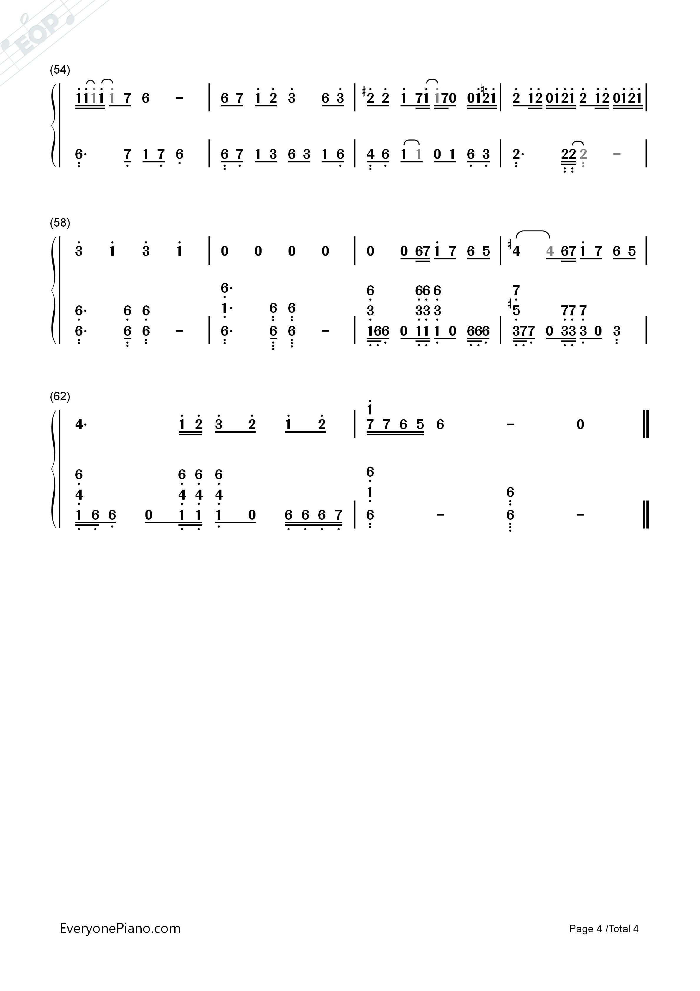 MAMA钢琴简谱_EXO_M演唱