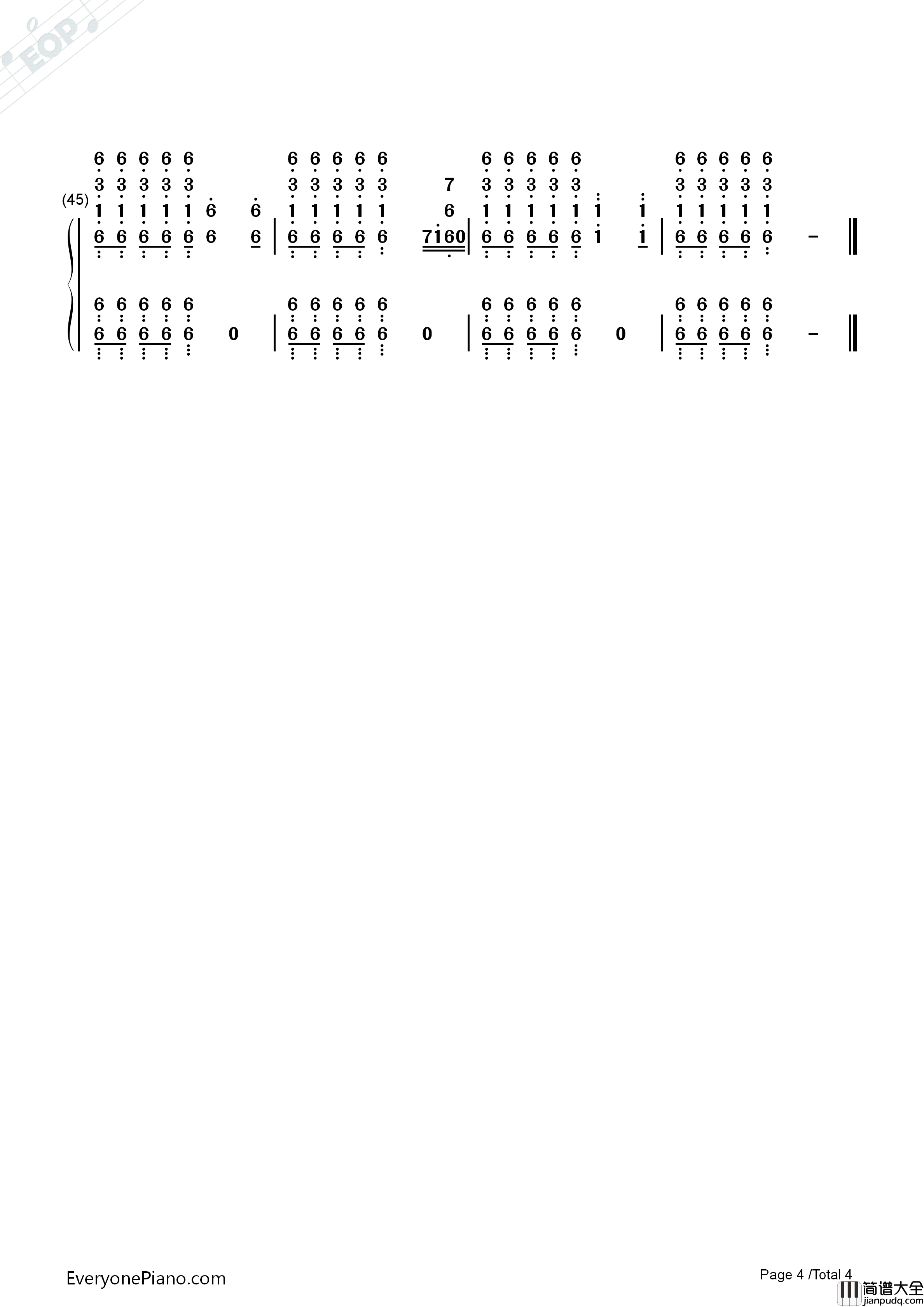 Beauty_and_a_Beat_钢琴简谱_Justin_Bieber_ft._Nicki_Minaj演唱