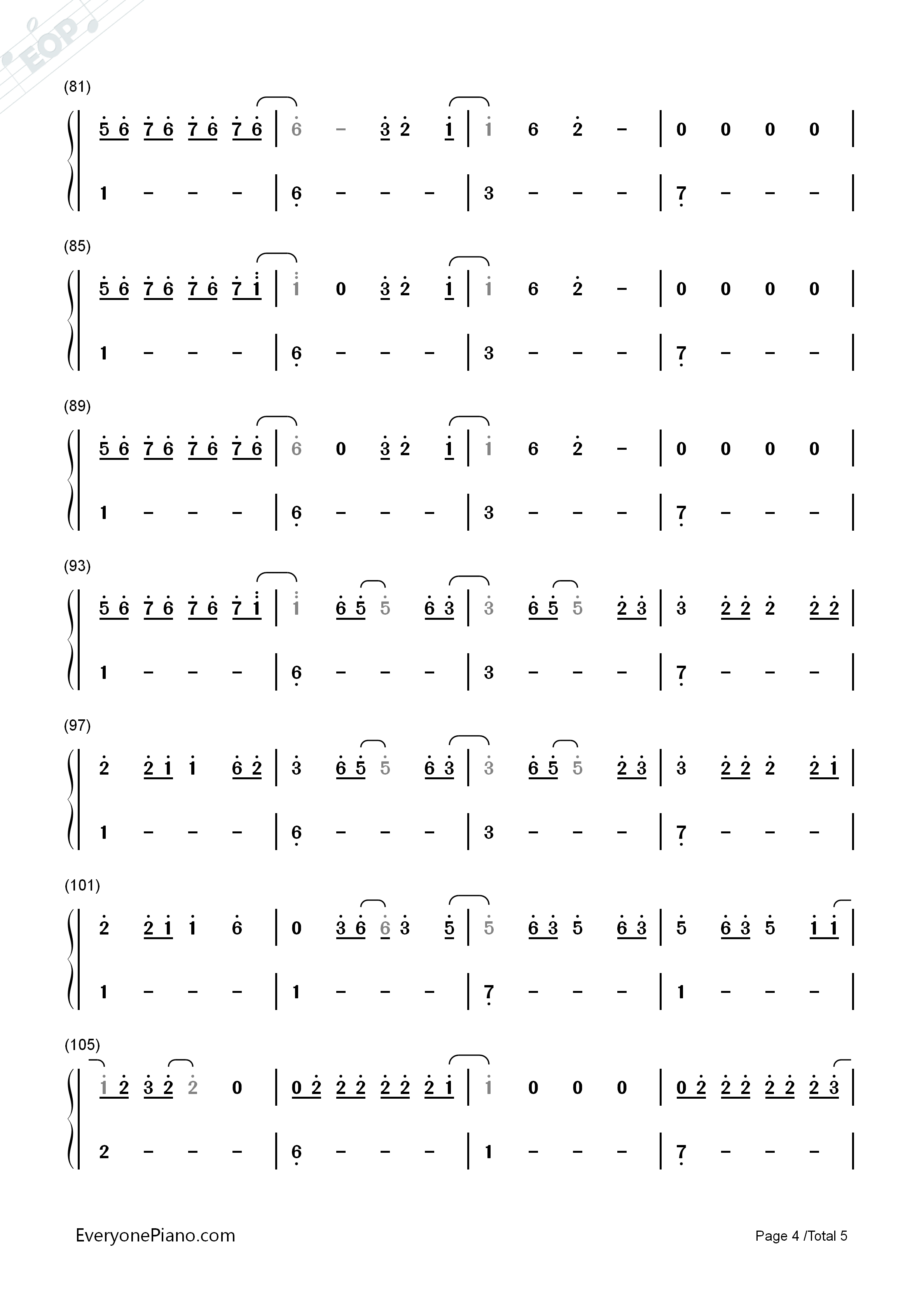 O.D_on_You钢琴简谱_Violet_Days演唱