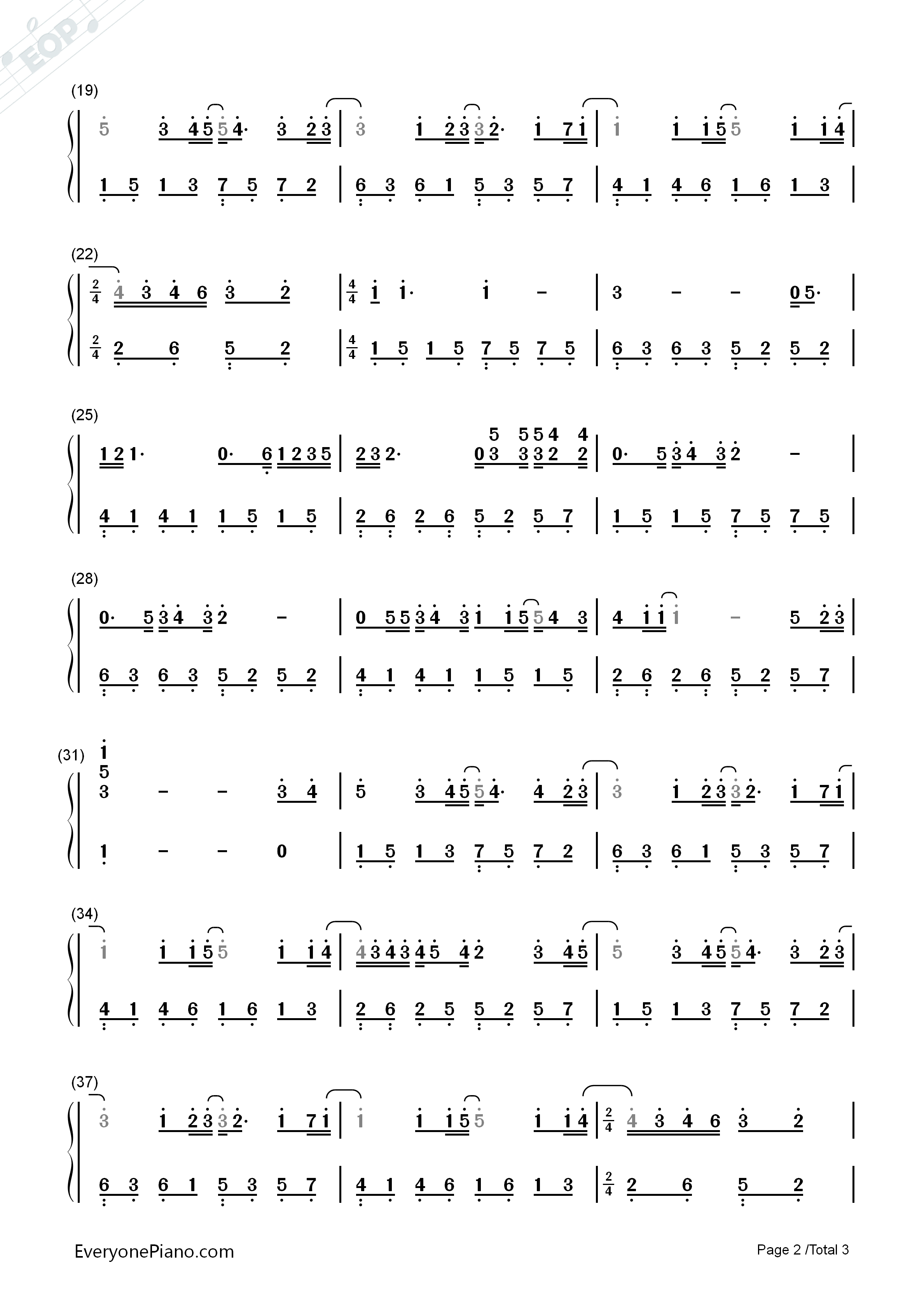 忽然之间钢琴简谱_莫文蔚演唱